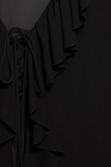 Long ruffle jacket — Black 7