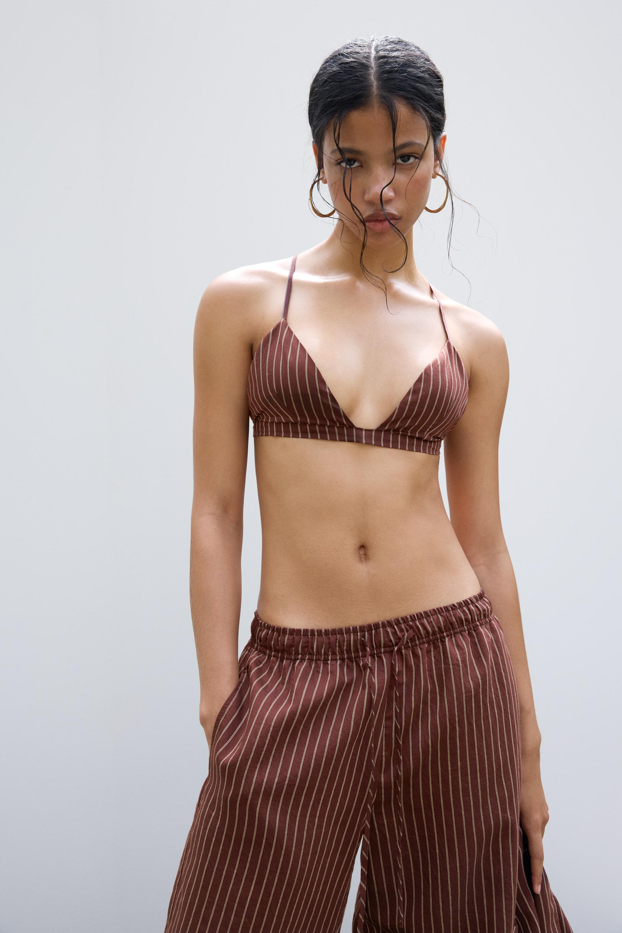 Triangel-Top Mit Streifen