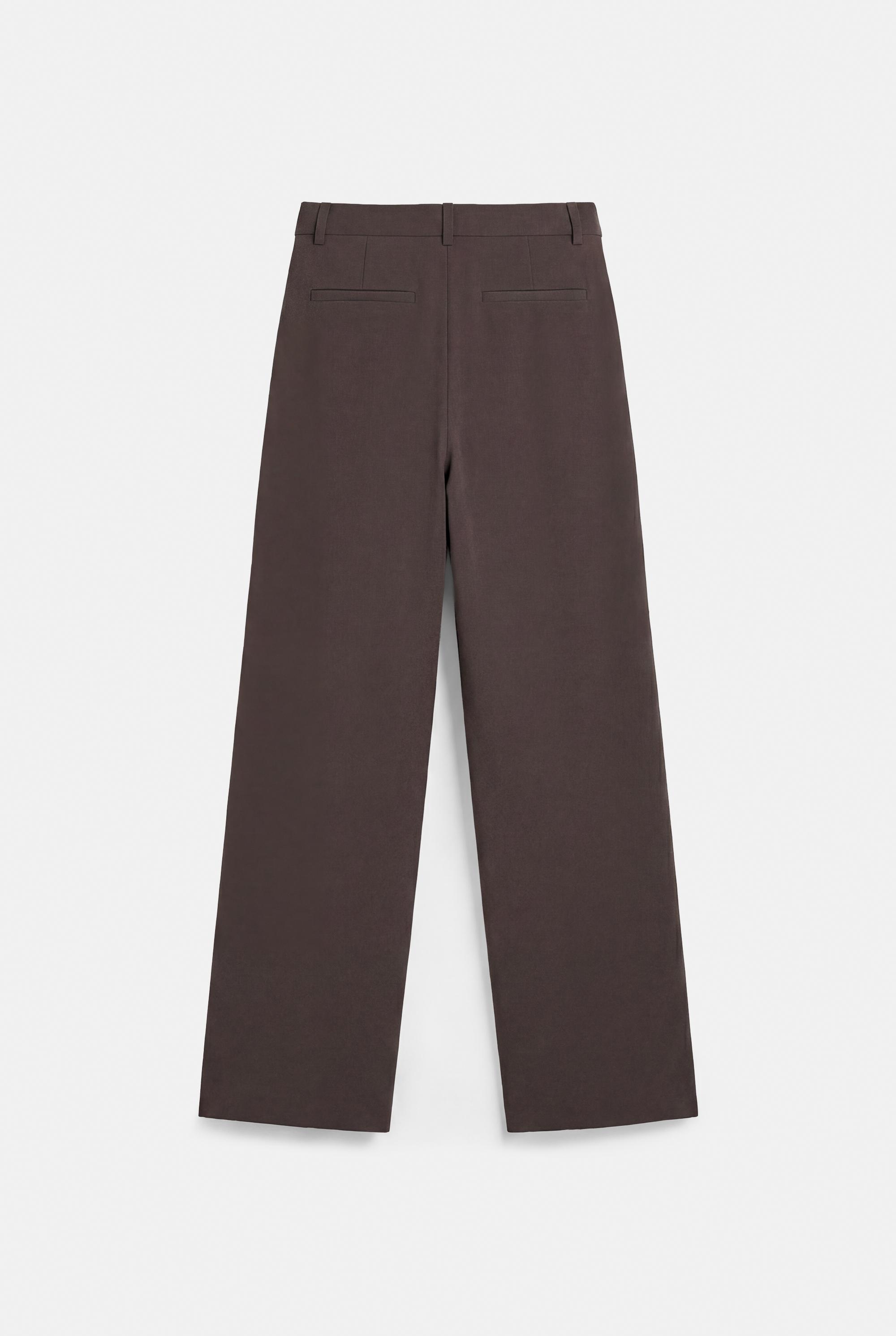 Straight-leg smart trousers — Brown