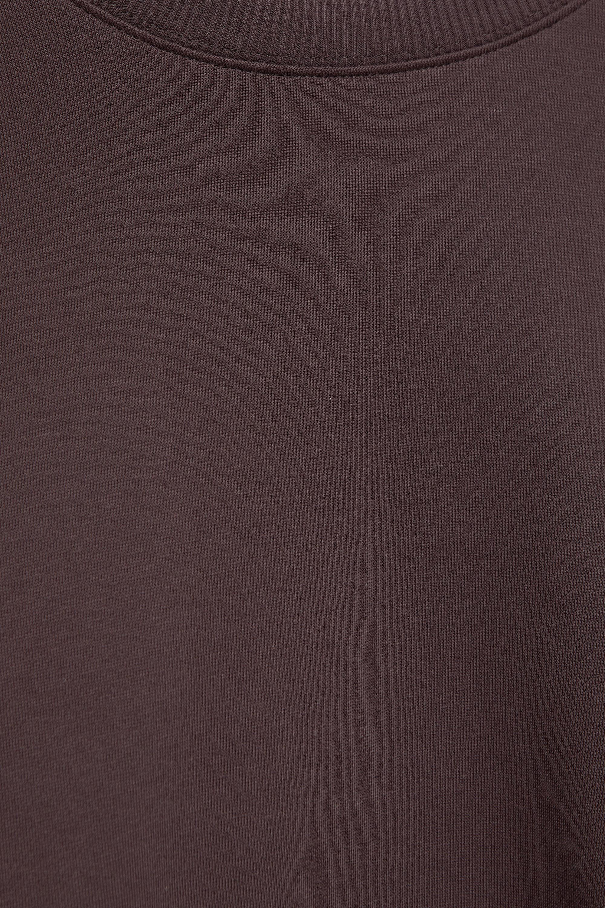 Round neck sweatshirt — Brown