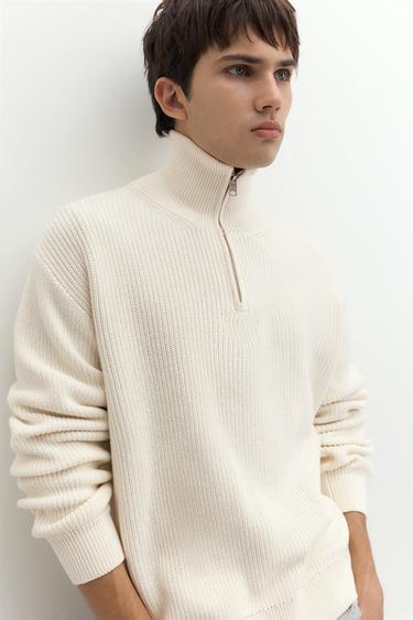 Quarter-zip jumper — Off white 3