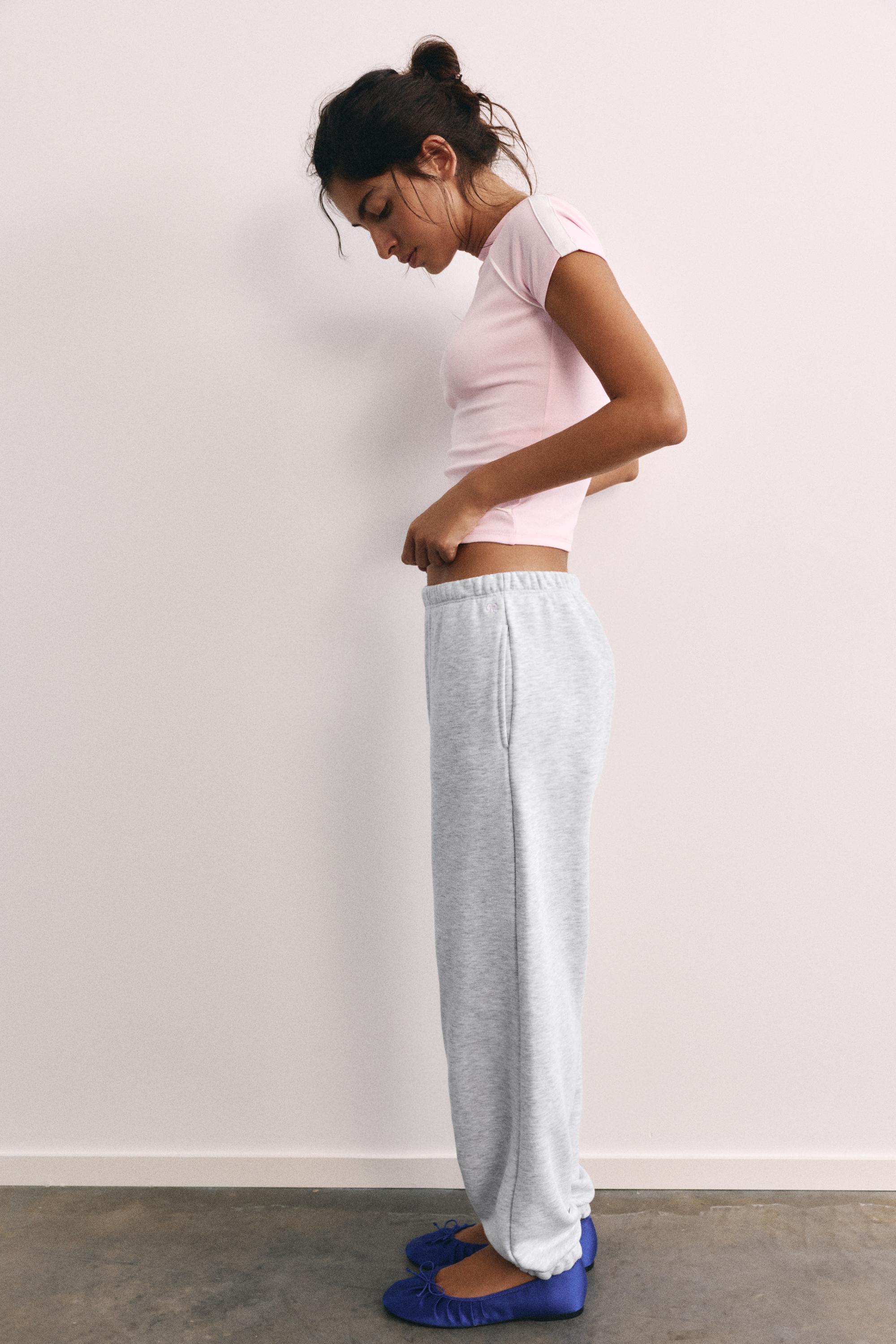 Basic jogger trousers — Grey marl