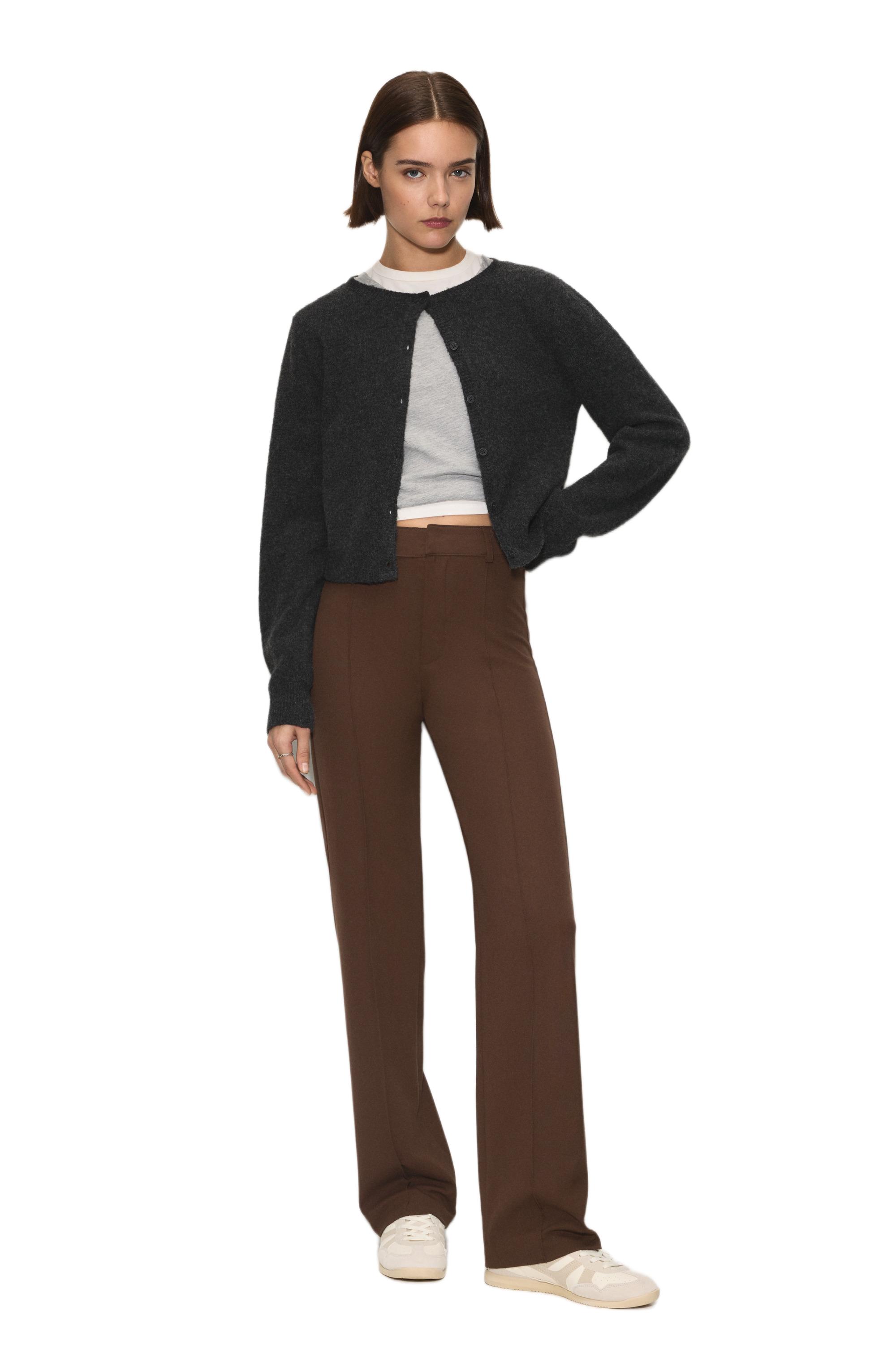 Dikiş detaylı kumaş pantolon - Görsel 92