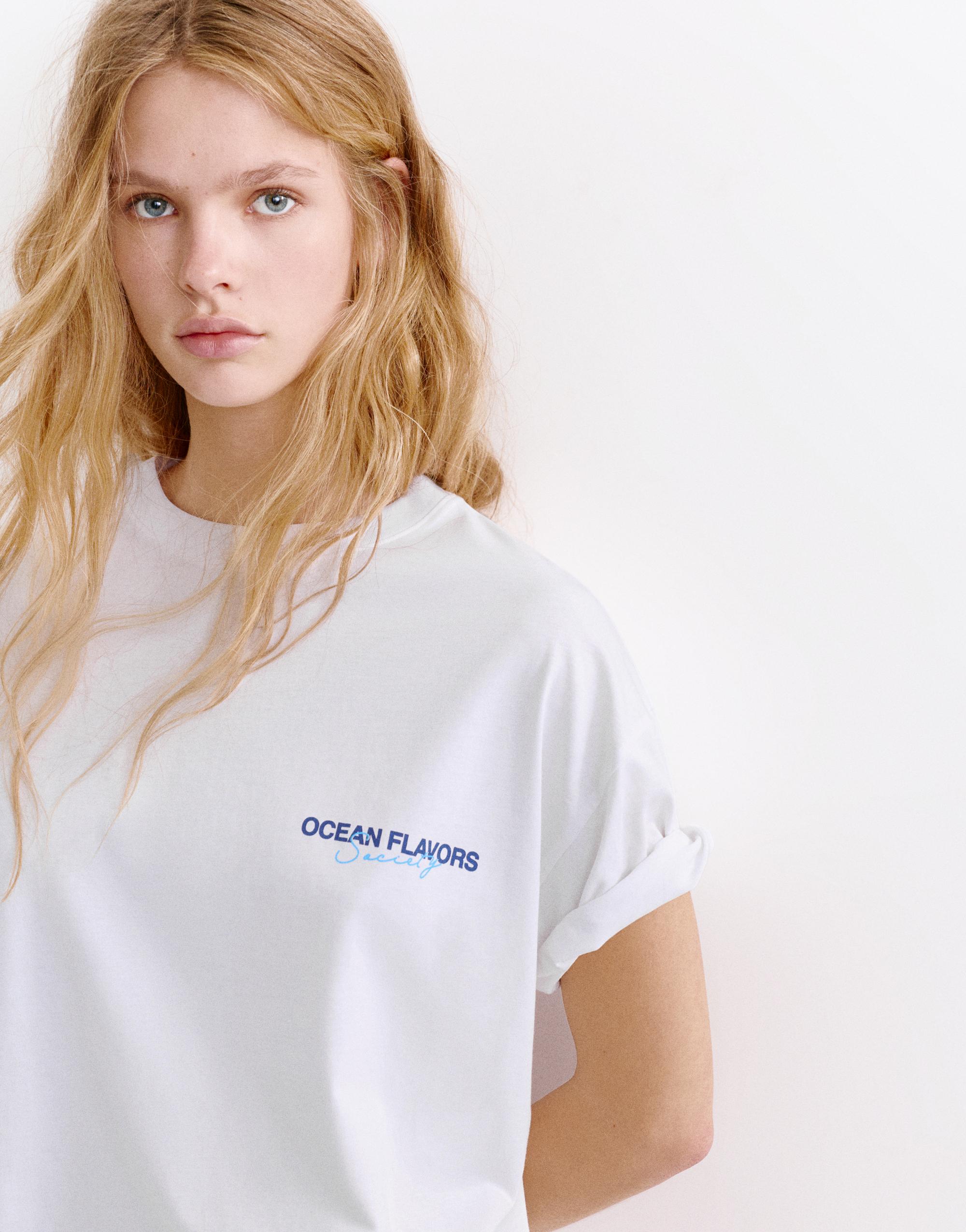 Istakoz grafik baskılı t-shirt - Görsel 10