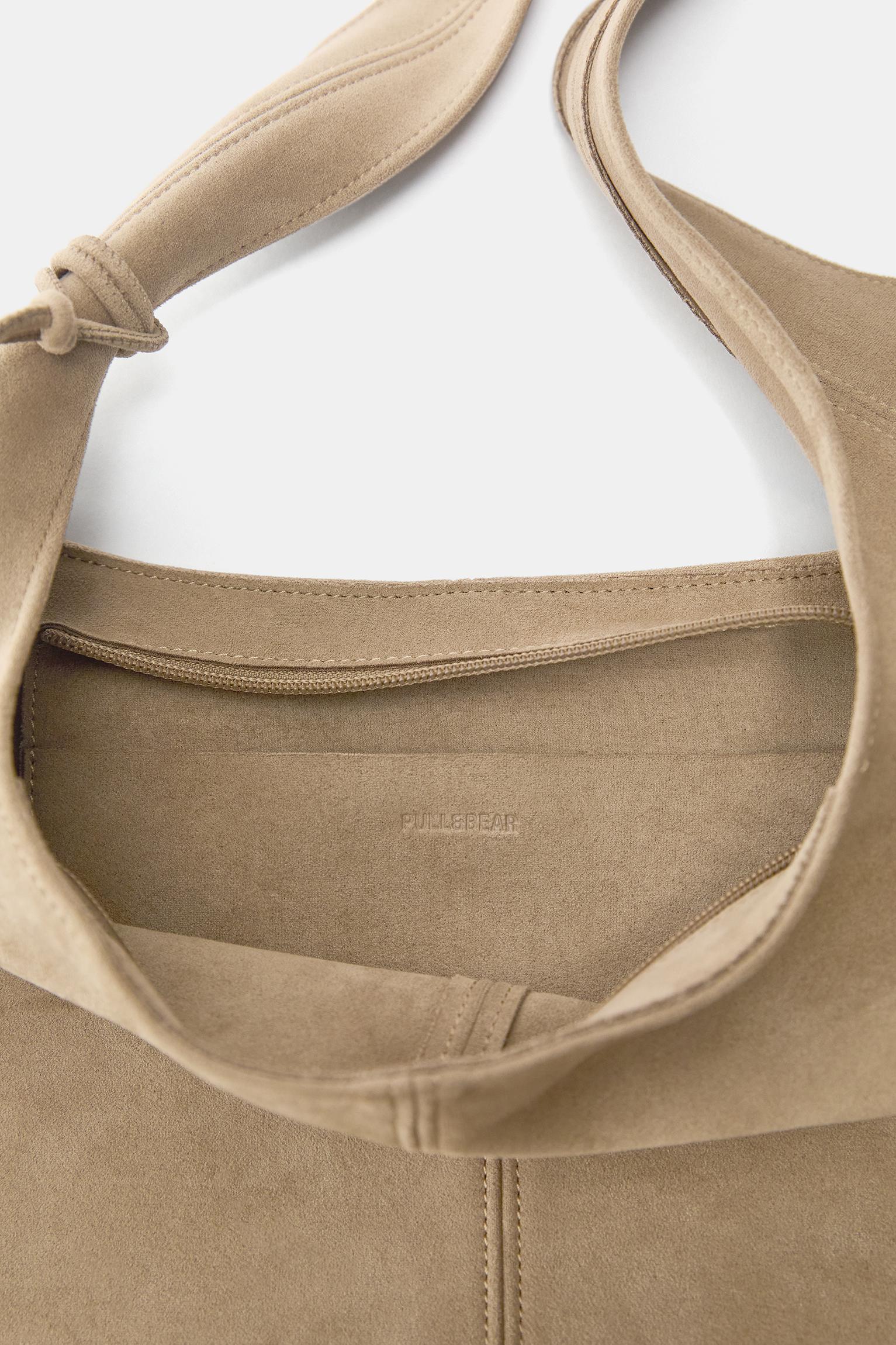 Embellished tote bag — Beige (alternate view)