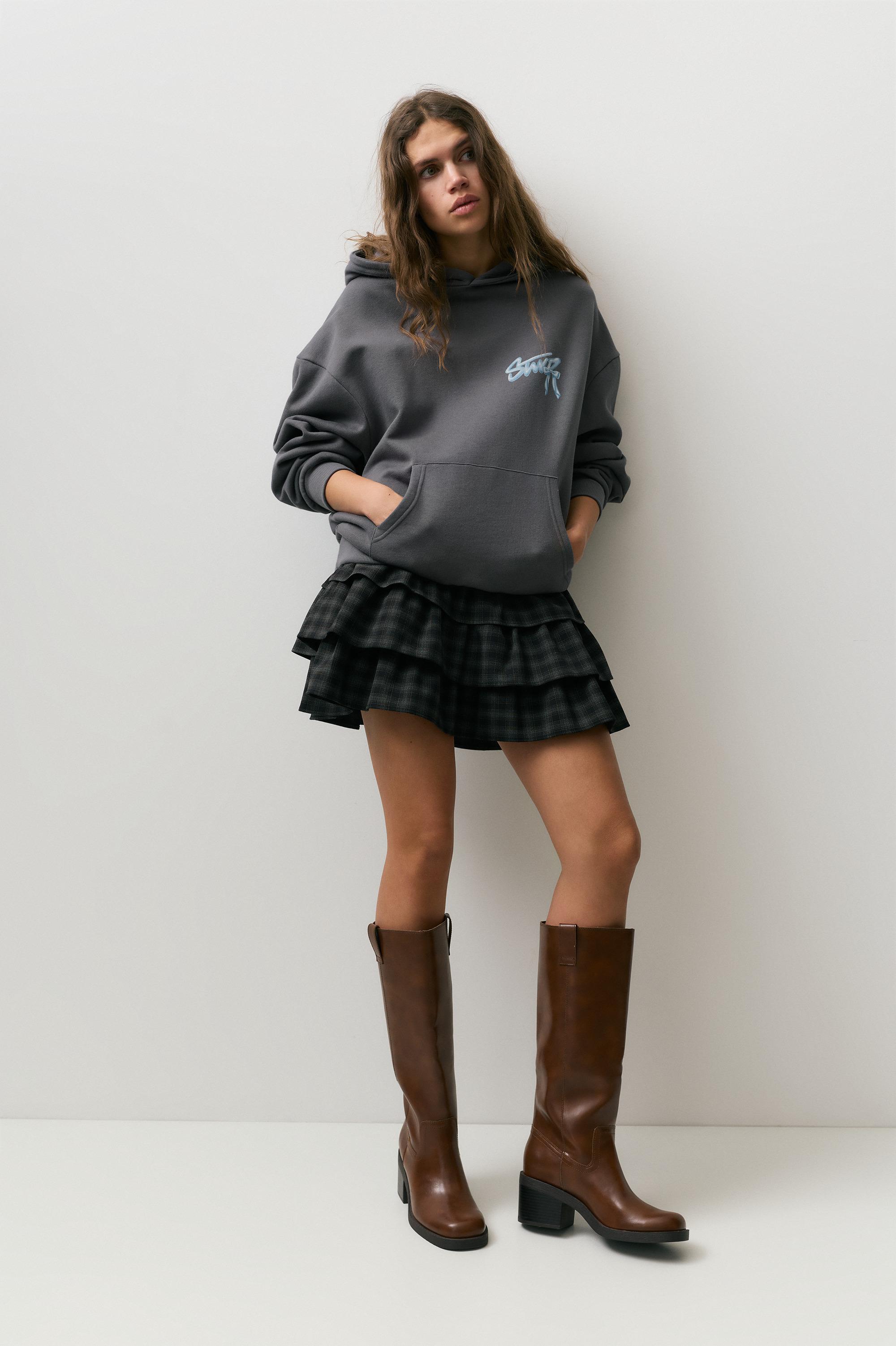 STWD bow hoodie — Anthracite grey