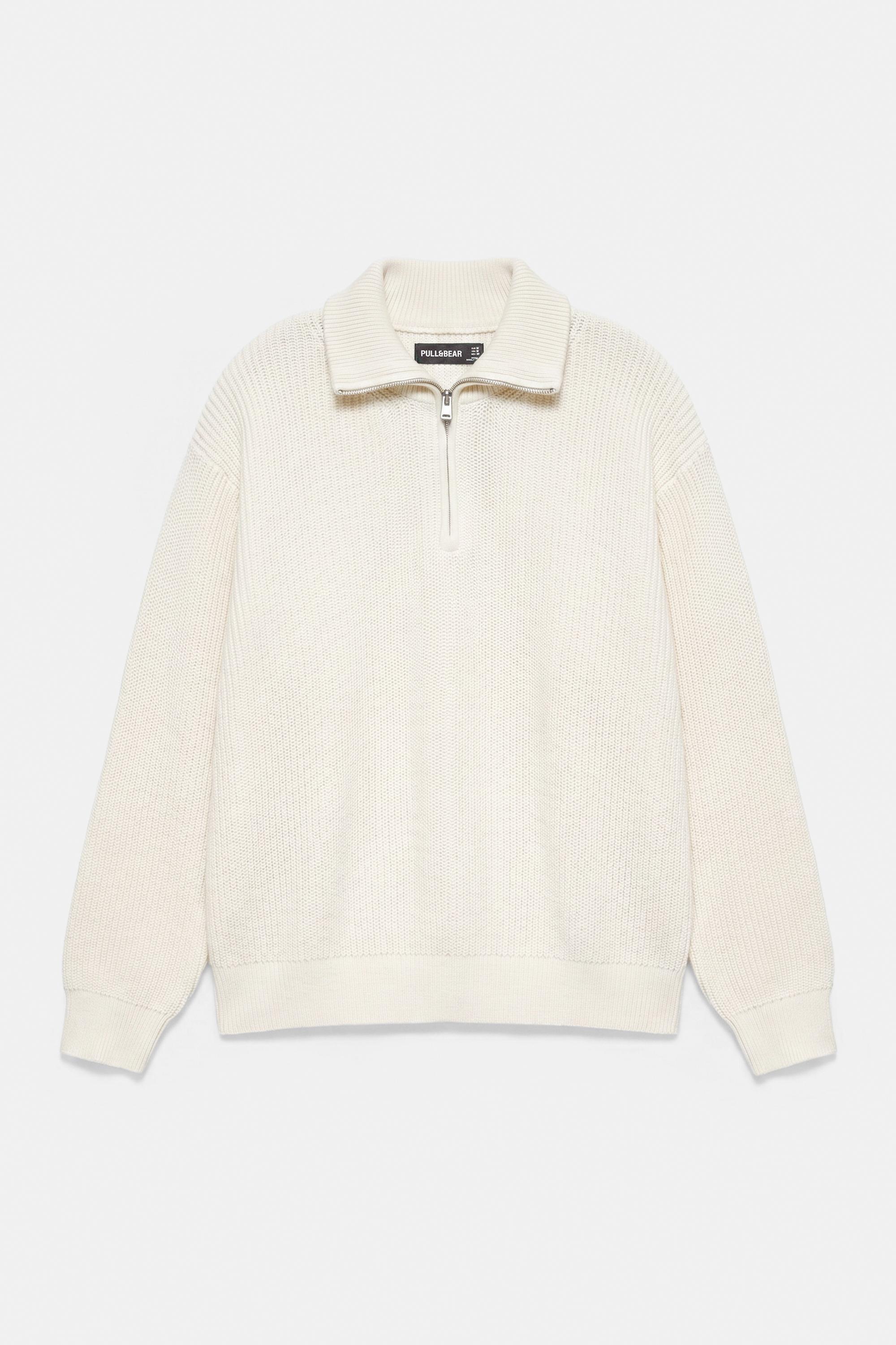 Pull&Bear Fermuarlı triko kazak