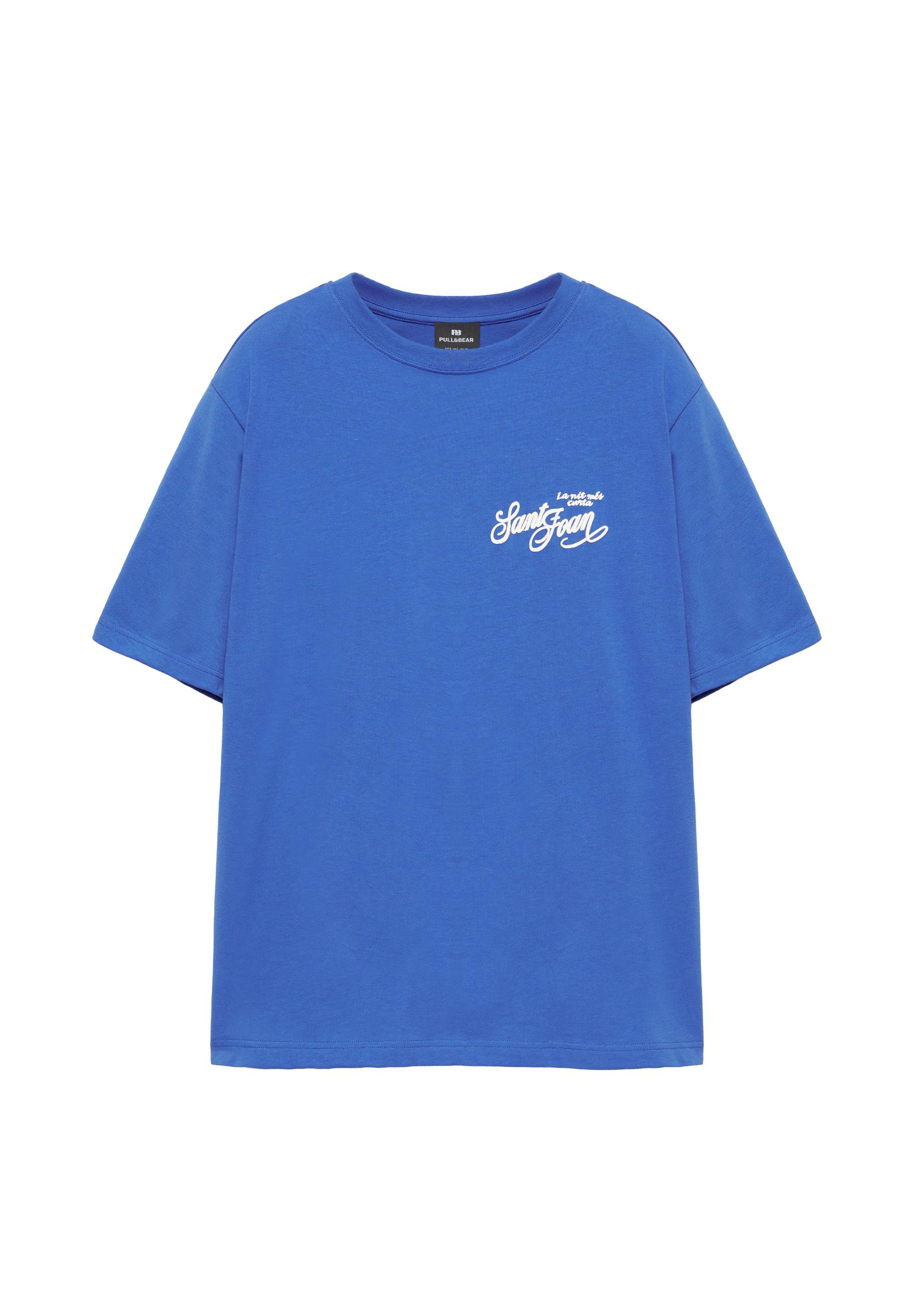 Oversize Sant Joan T-shirt — Deep blue