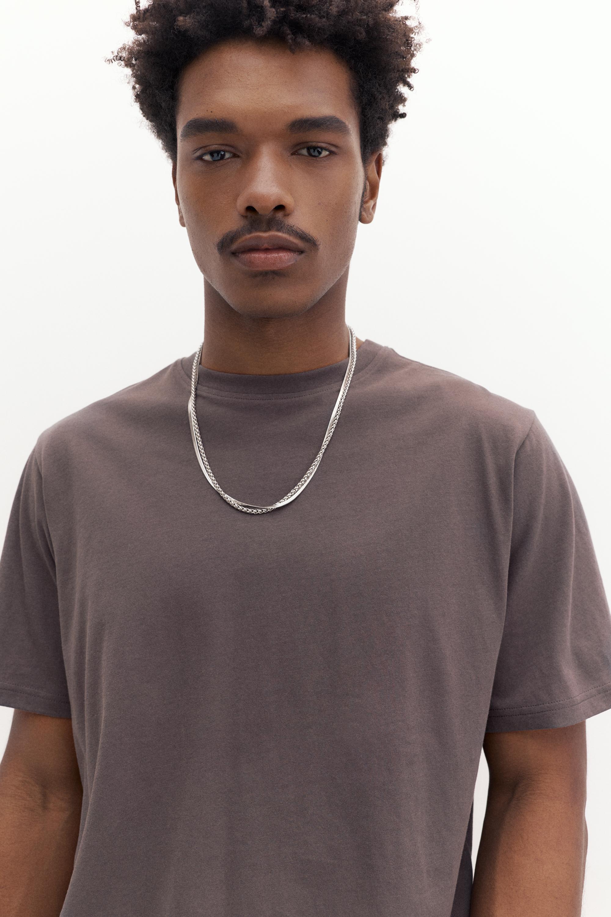 Basic kısa kollu pamuklu tişört - Görsel 155