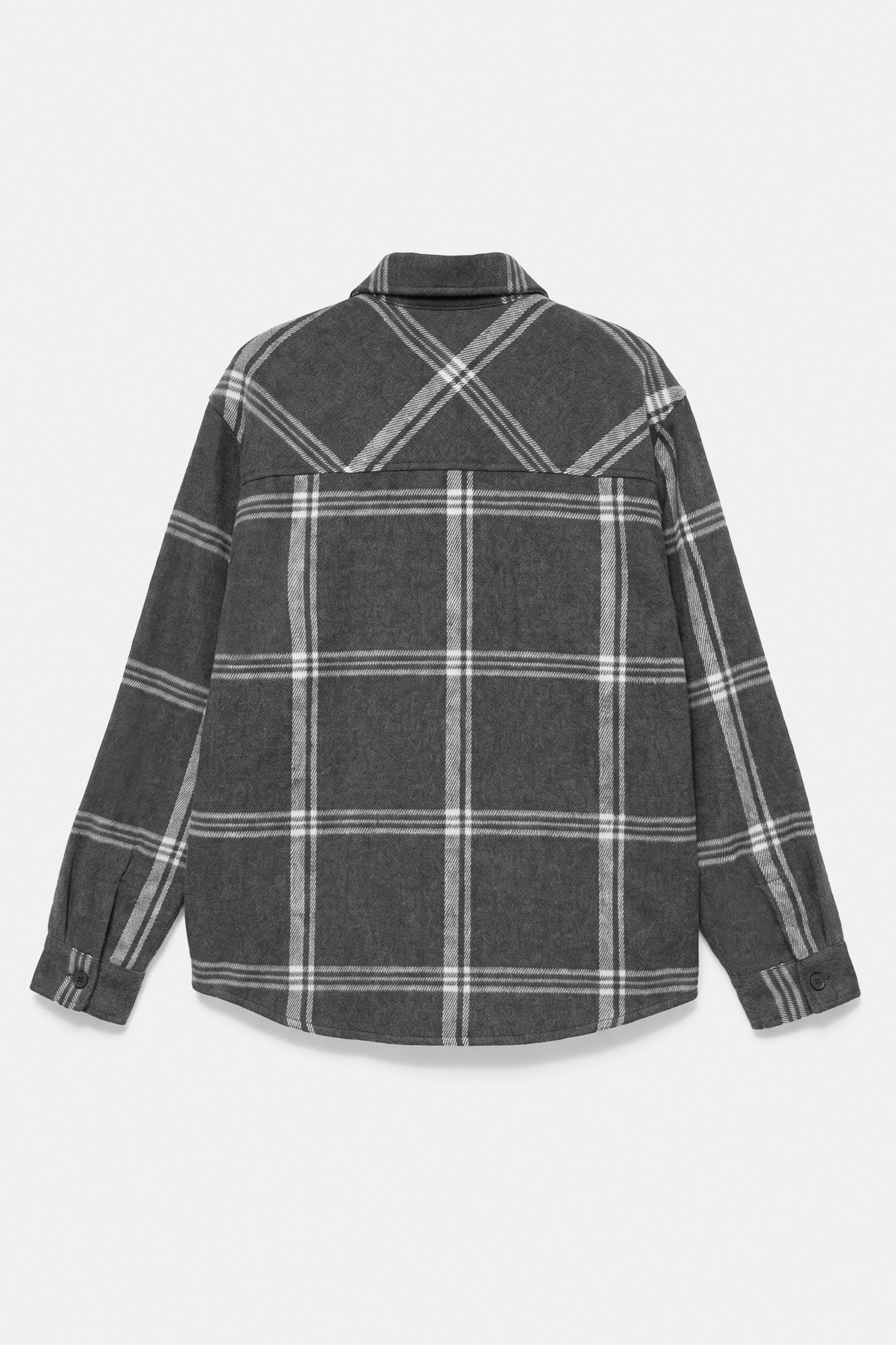 Pull&Bear Kareli uzun kollu overshirt görsel 4