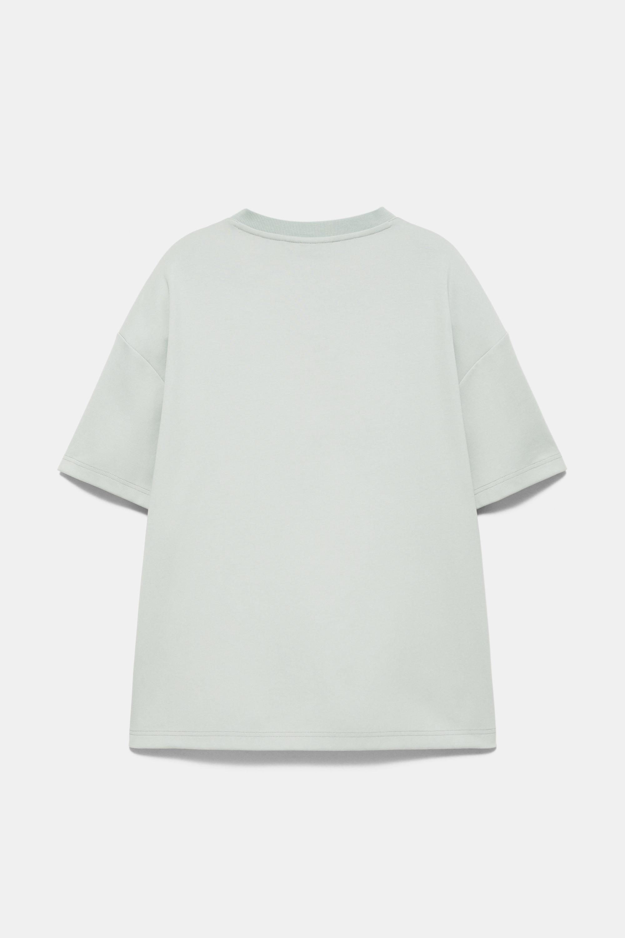 Kısa kollu grafik baskılı sweatshirt - Görsel 5