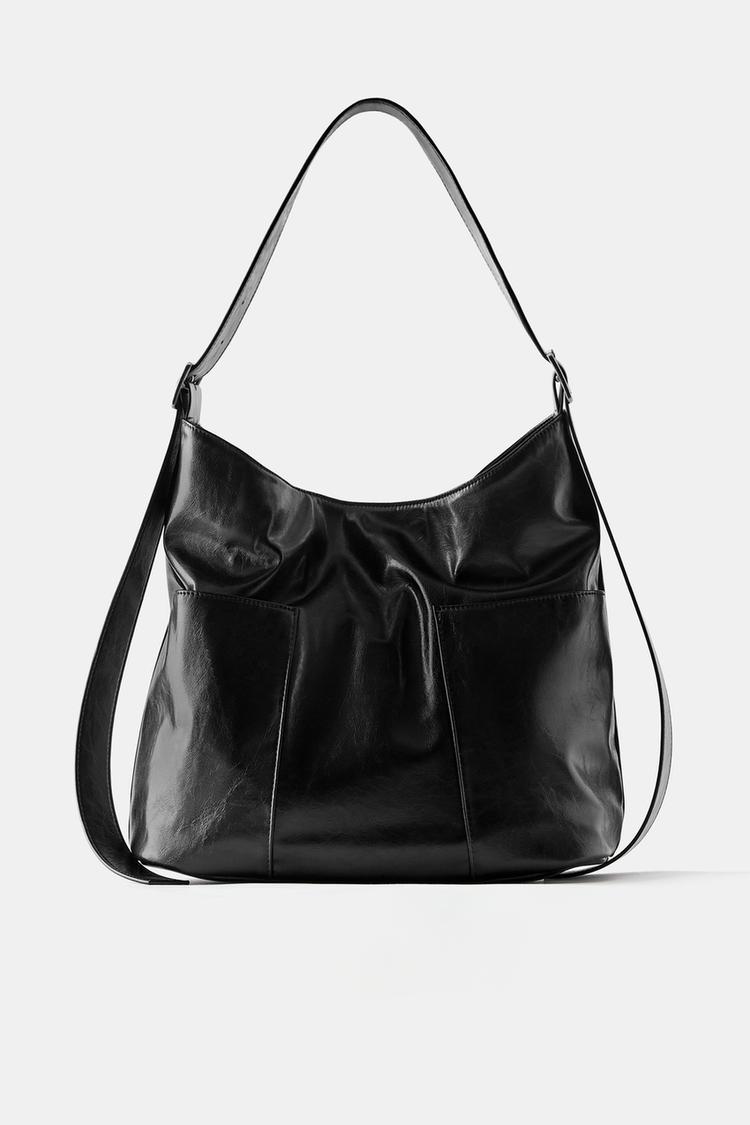 Strappy tote bag — Black