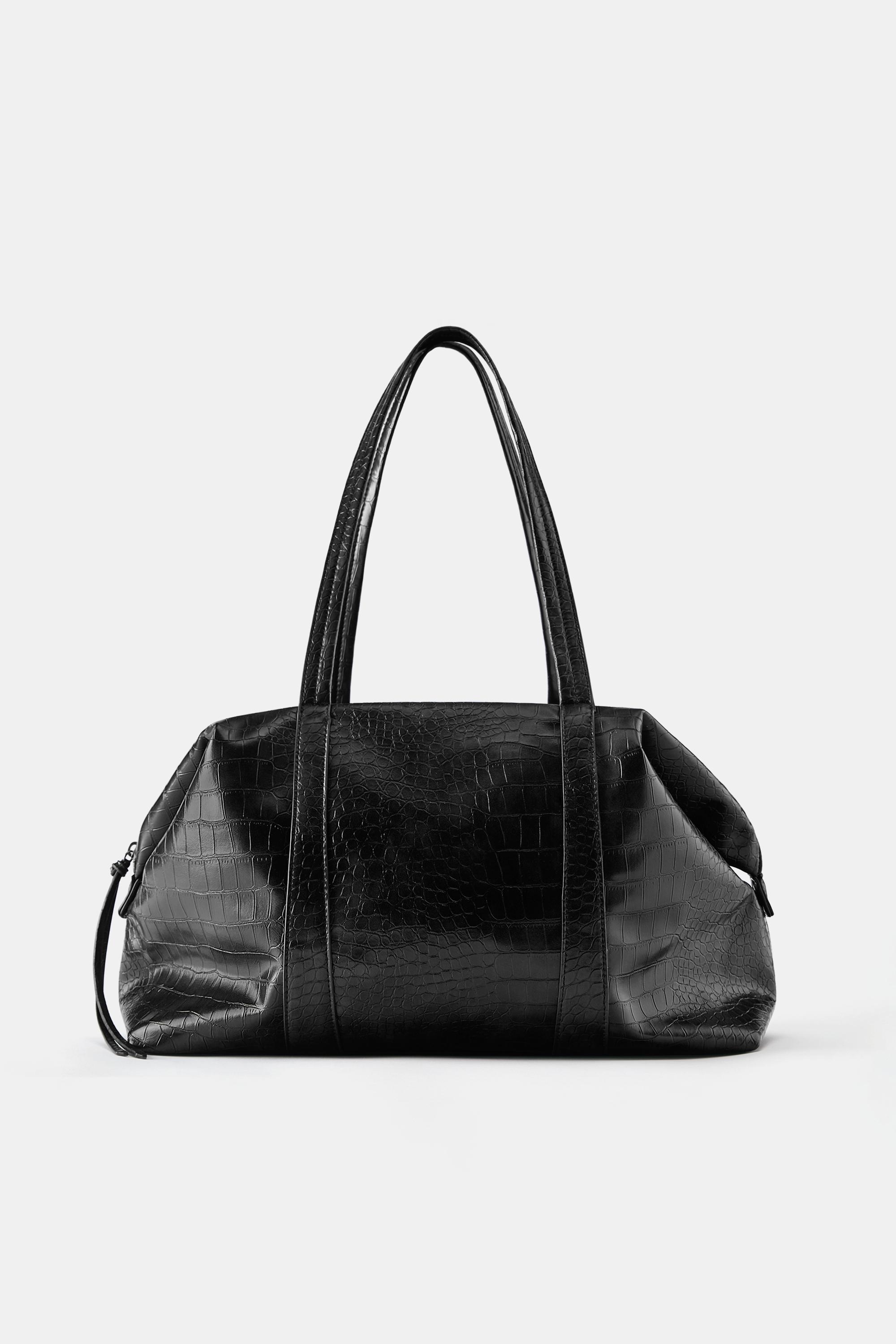 Pull&Bear Dokulu shopper çanta görsel 8
