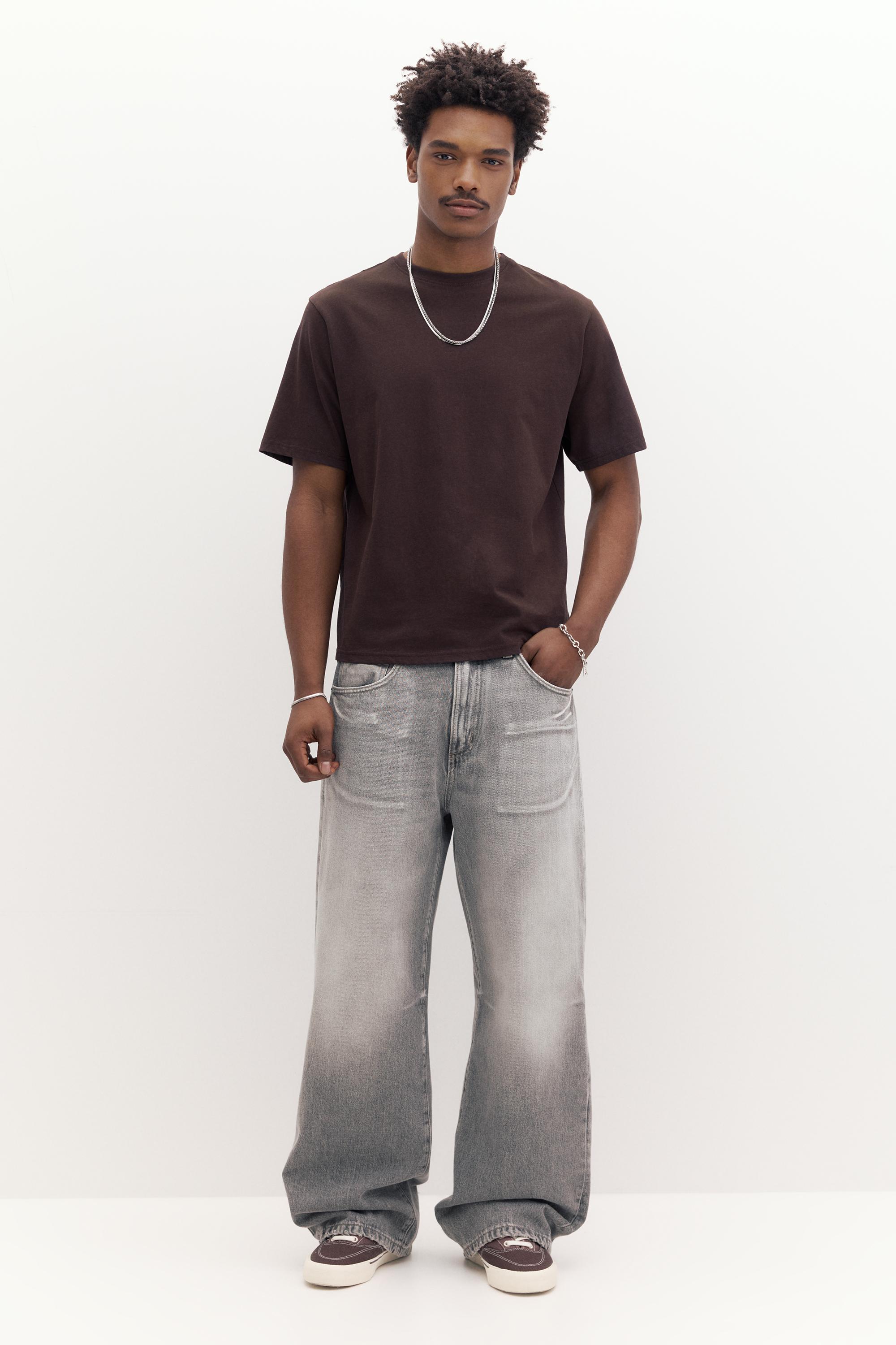 Basic kısa kollu pamuklu tişört - Görsel 124