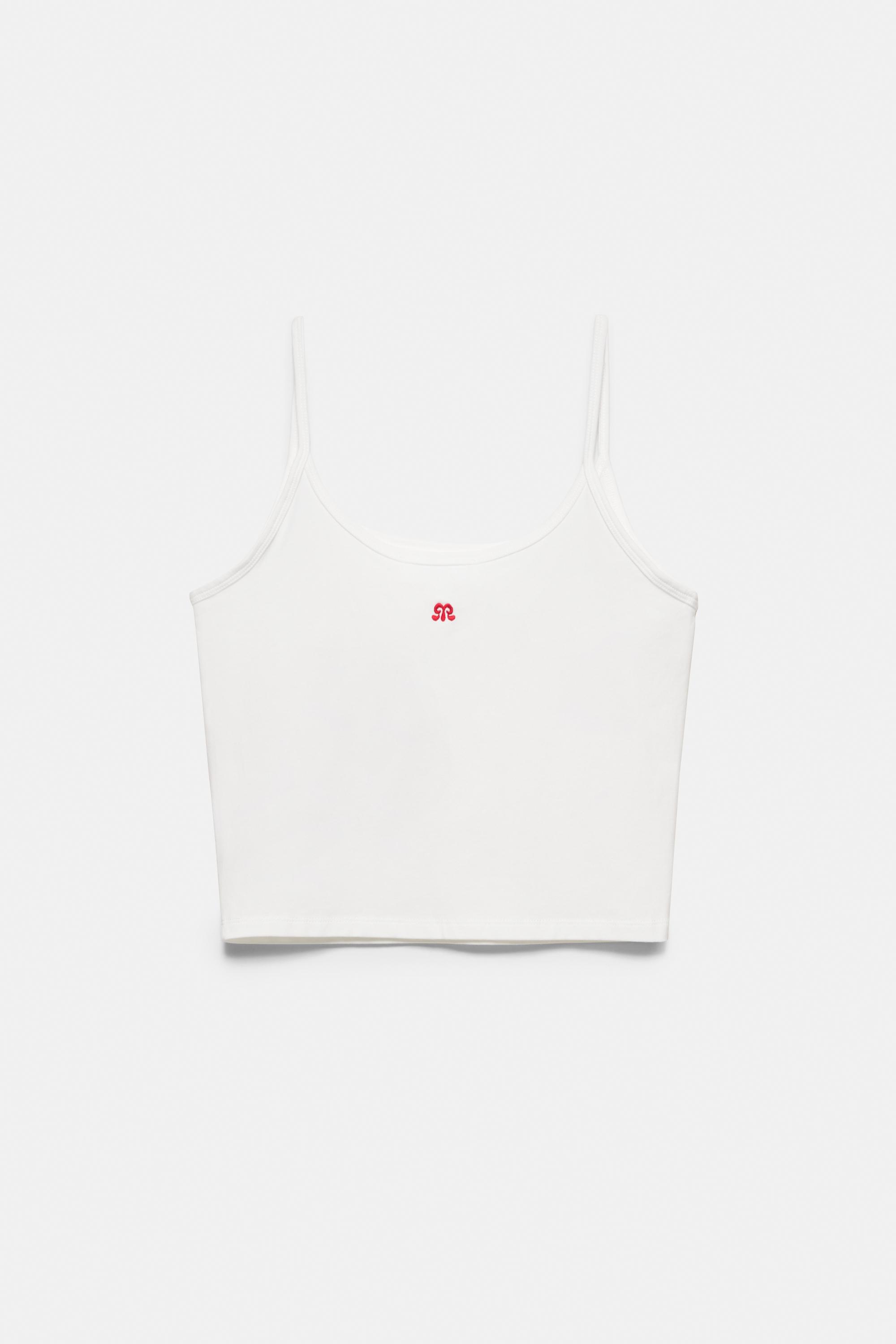 Hibiscus flower strappy top — Red