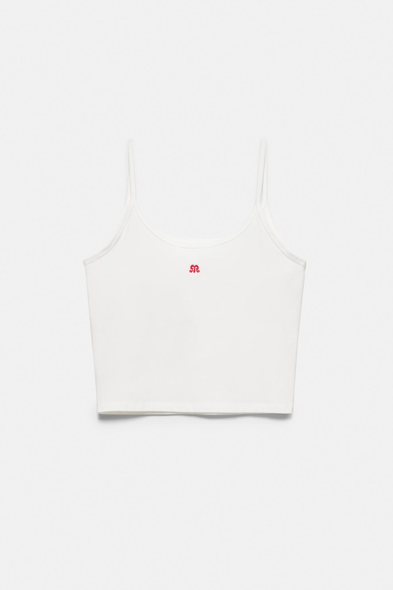 Hibiscus flower strappy top — Red