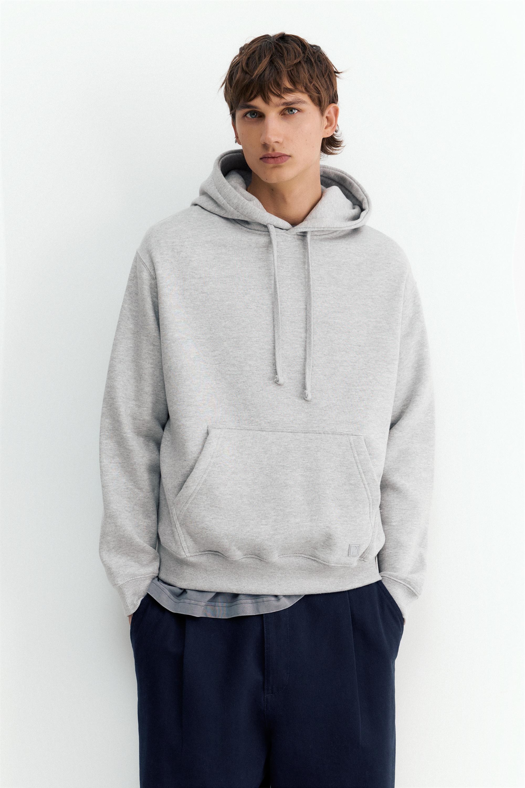 Basic hoodie — Grey marl