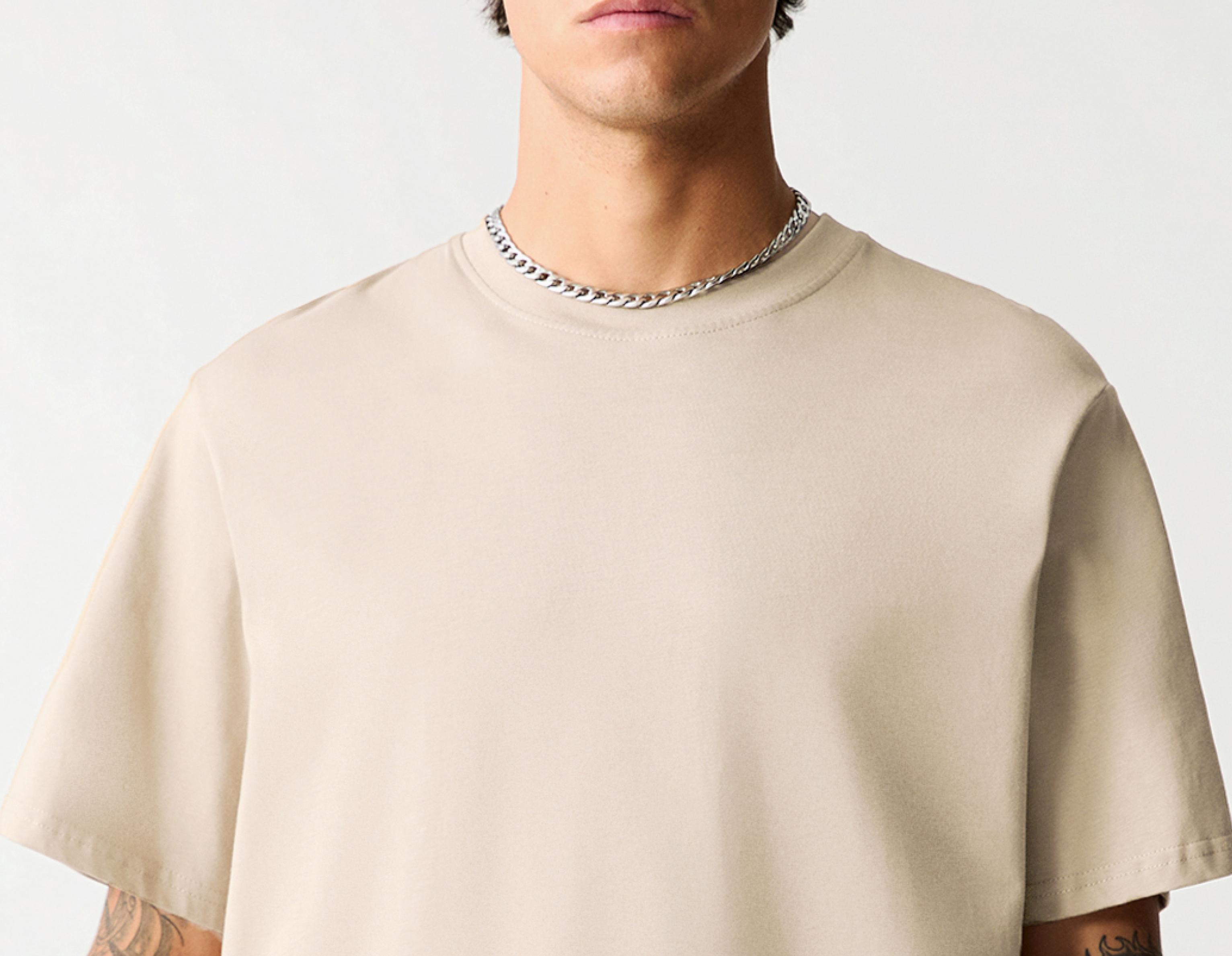 Pack of Bermuda jogger shorts and T-shirt — Sand