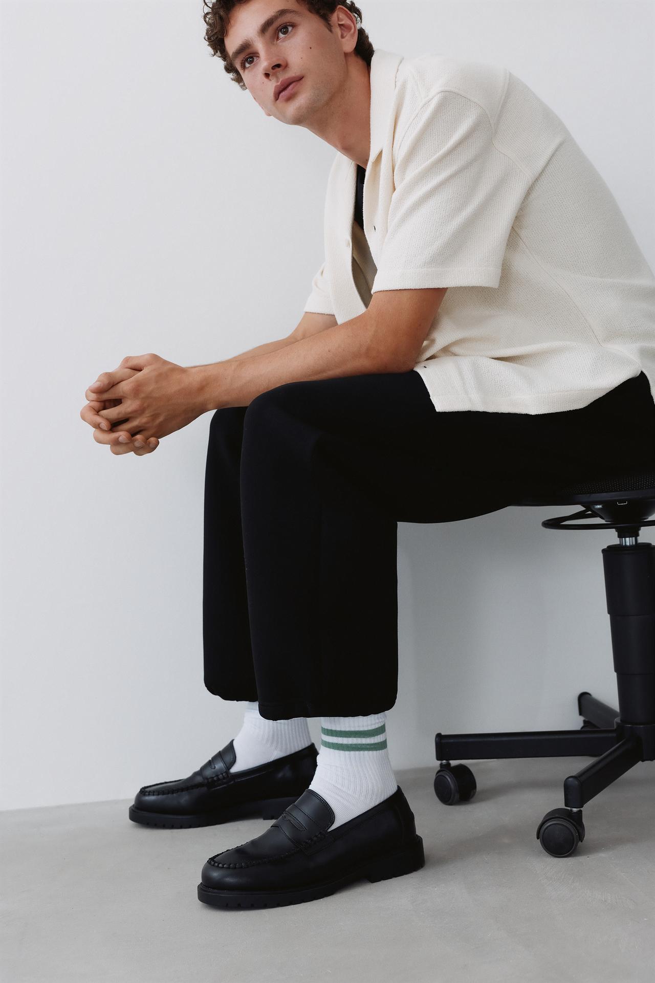 Striped sports socks — Green