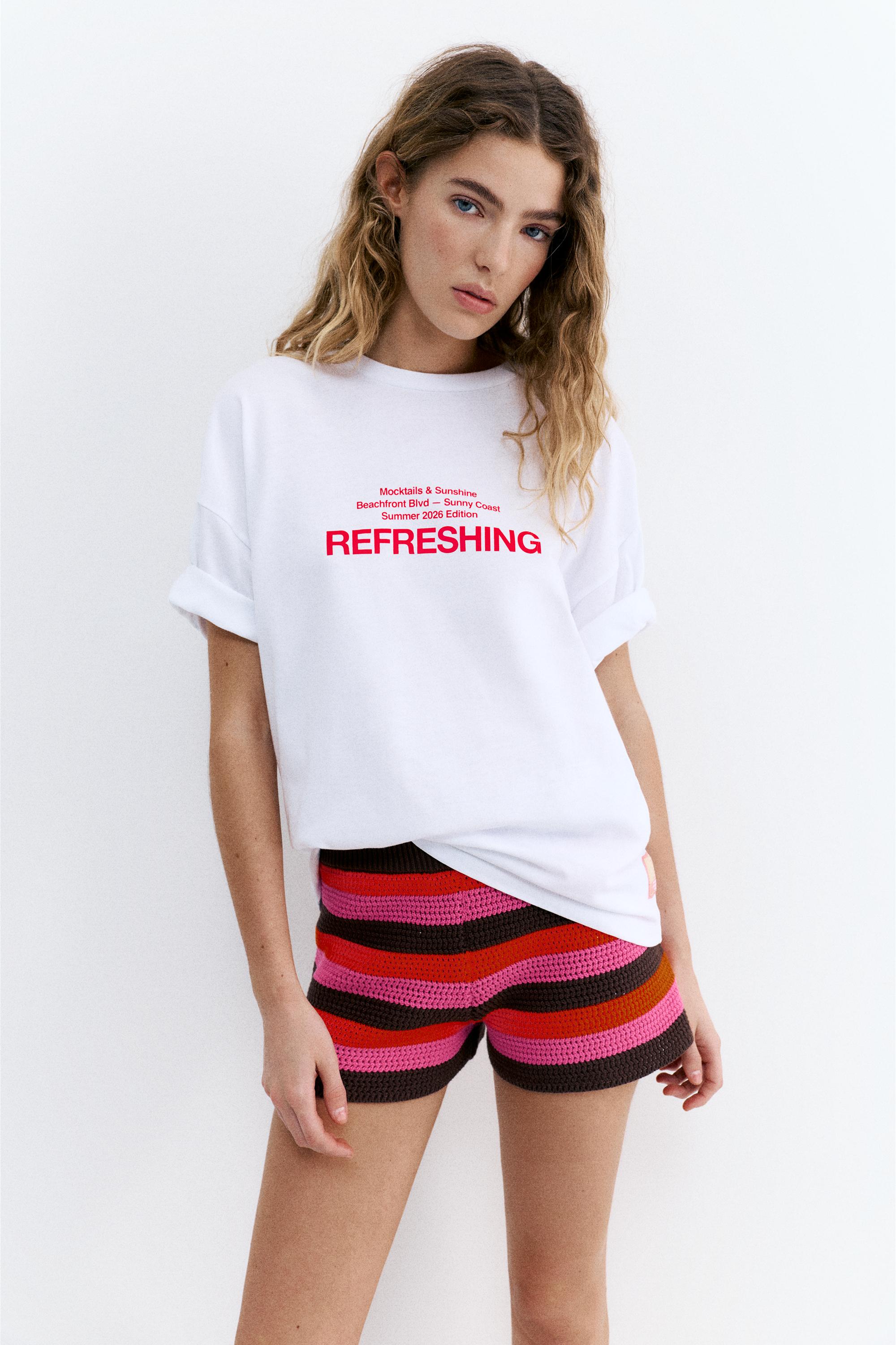 Beach bar graphic T-shirt — White