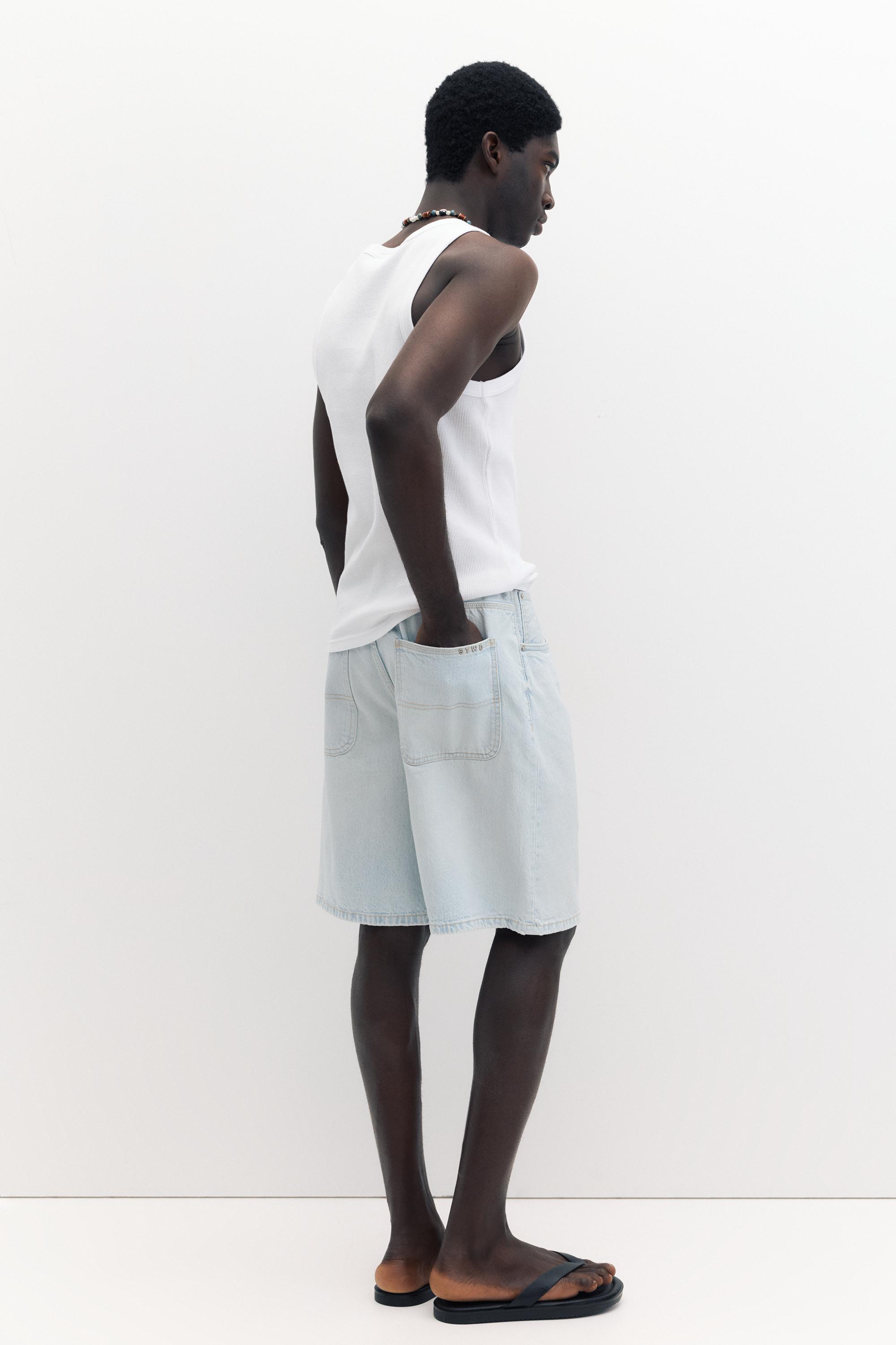STWD waffle-knit vest — White