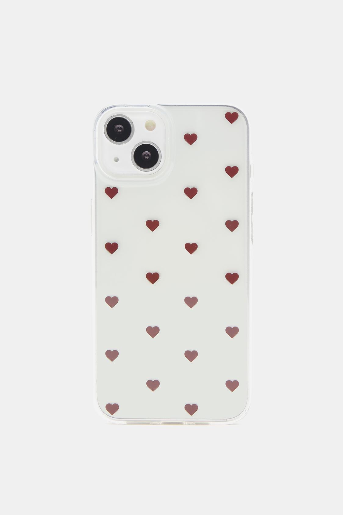 Holographic Heart Phone Case Cute Little Red Heart Phone Case