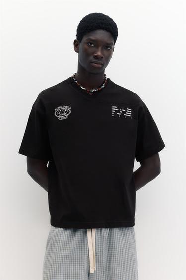 STWD V-neck T-shirt — Black 1