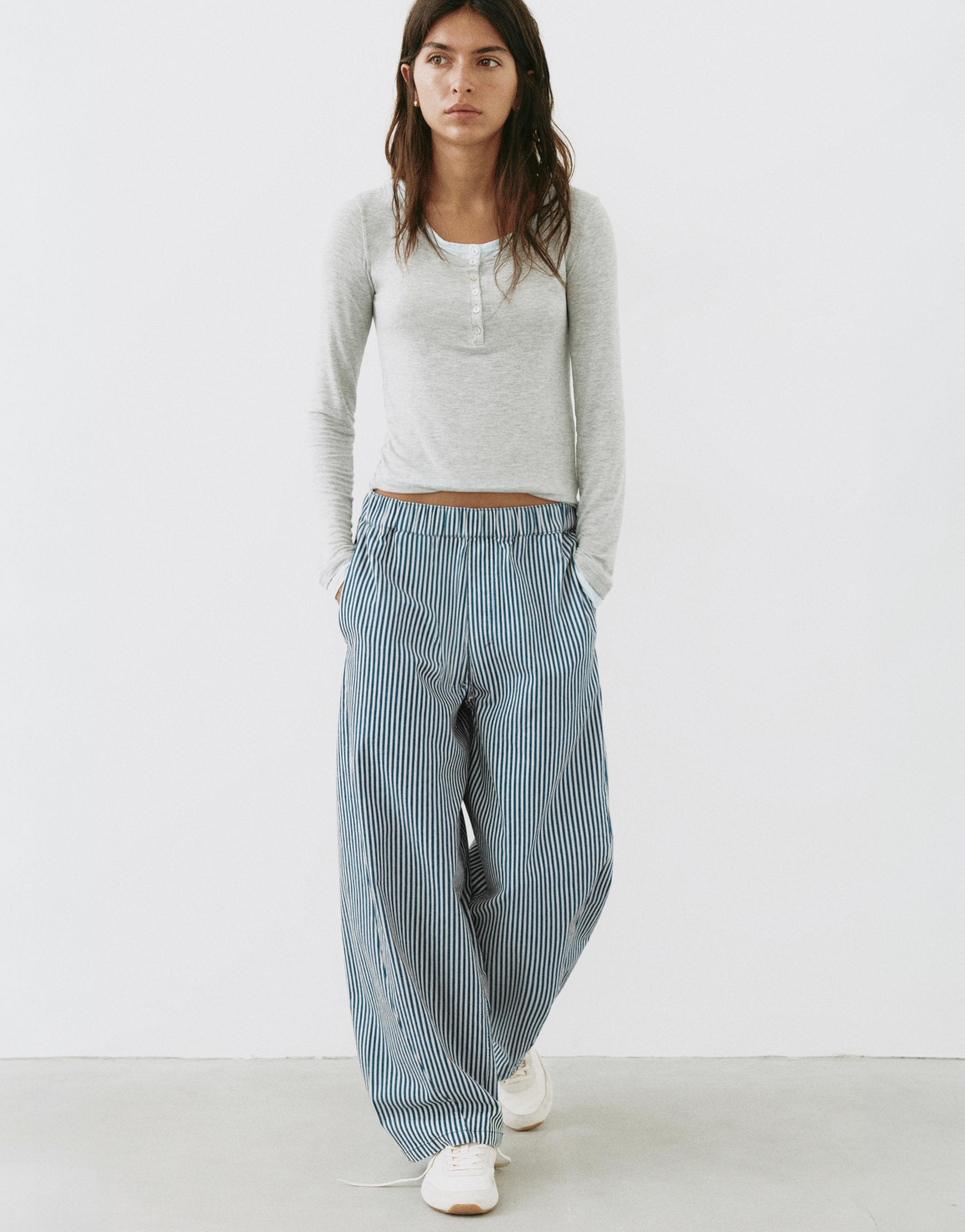 Barrel trousers — Navy