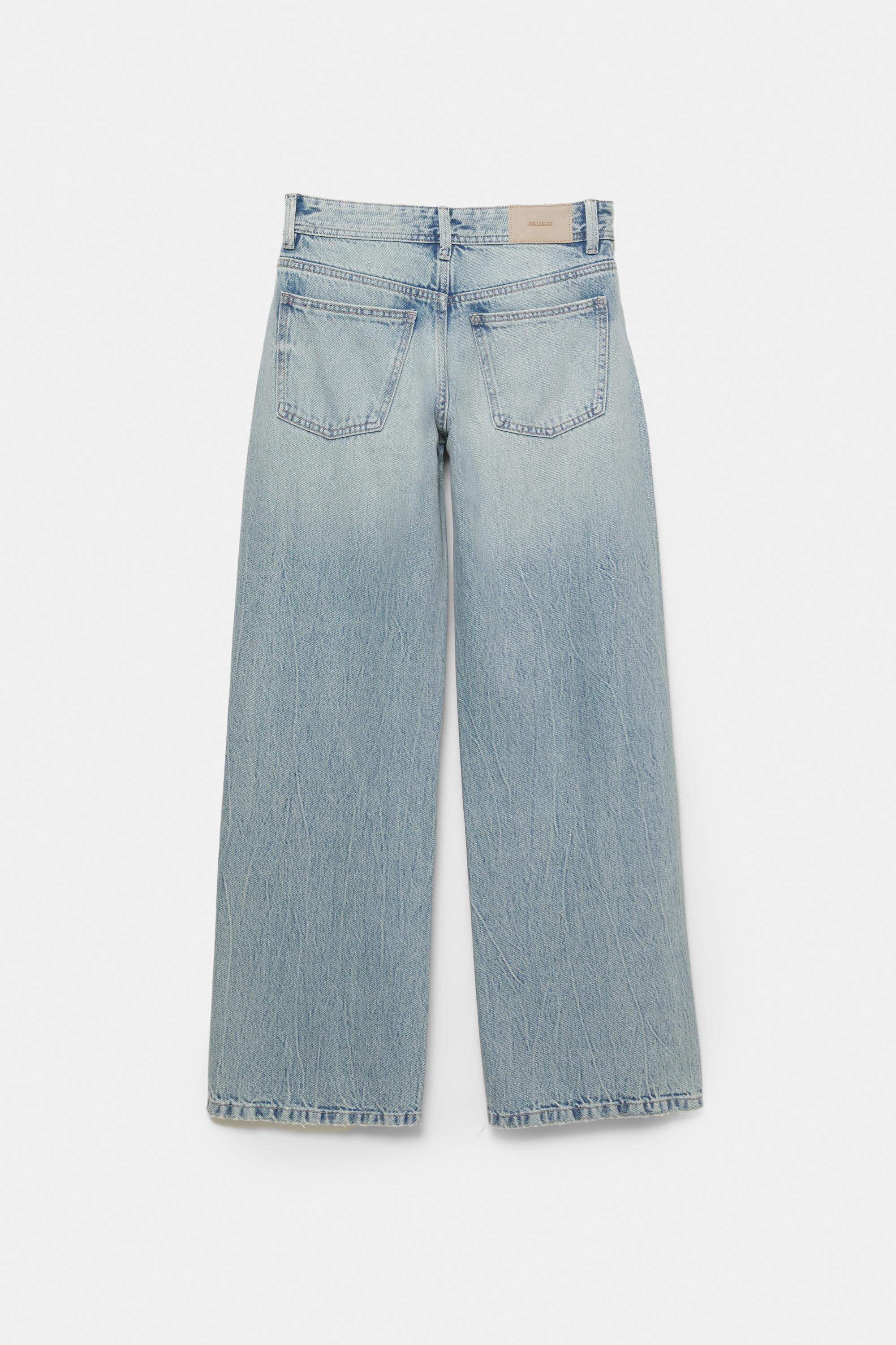 Low-rise straight-leg jeans — Pale blue