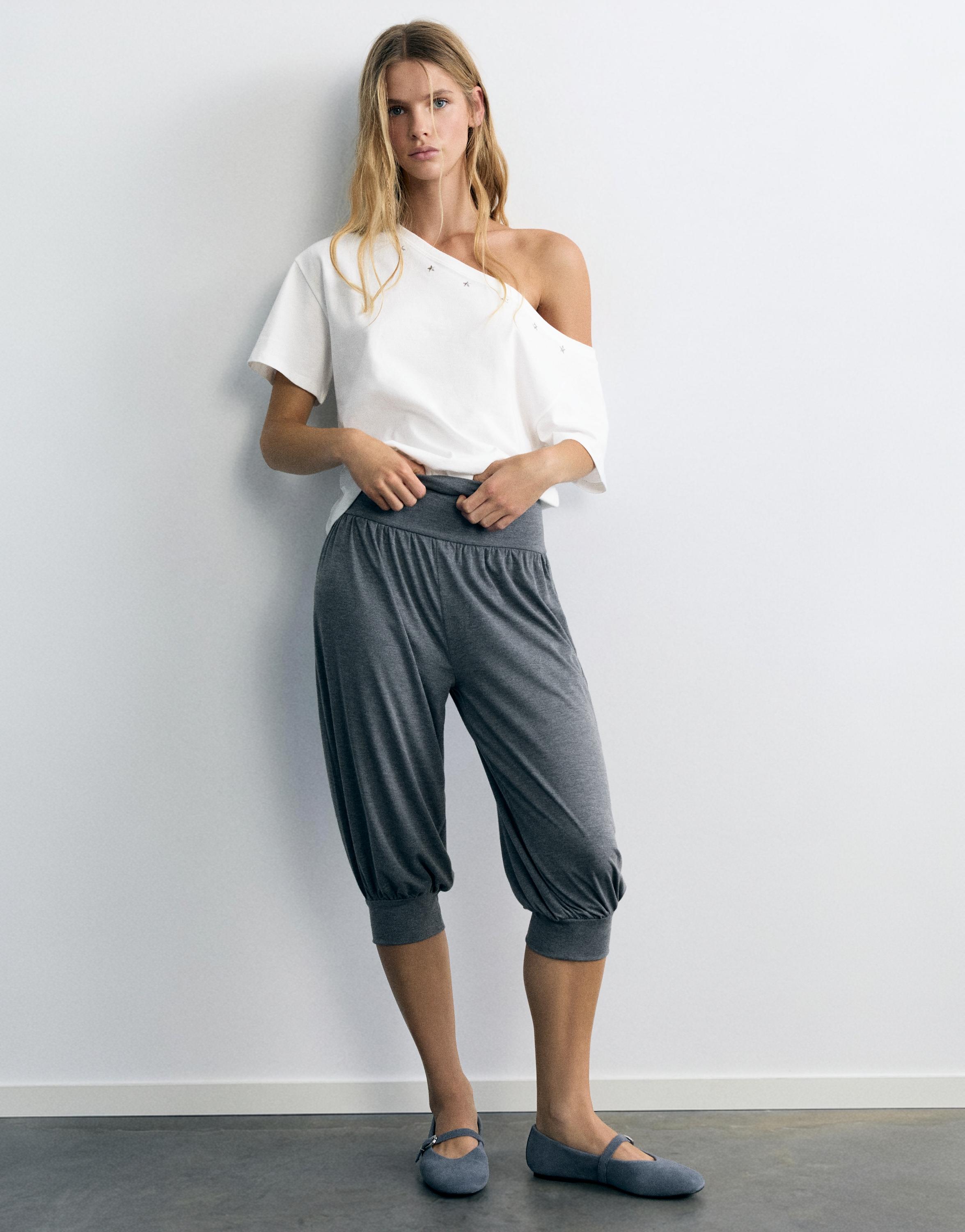 Asymmetric star T-shirt — White