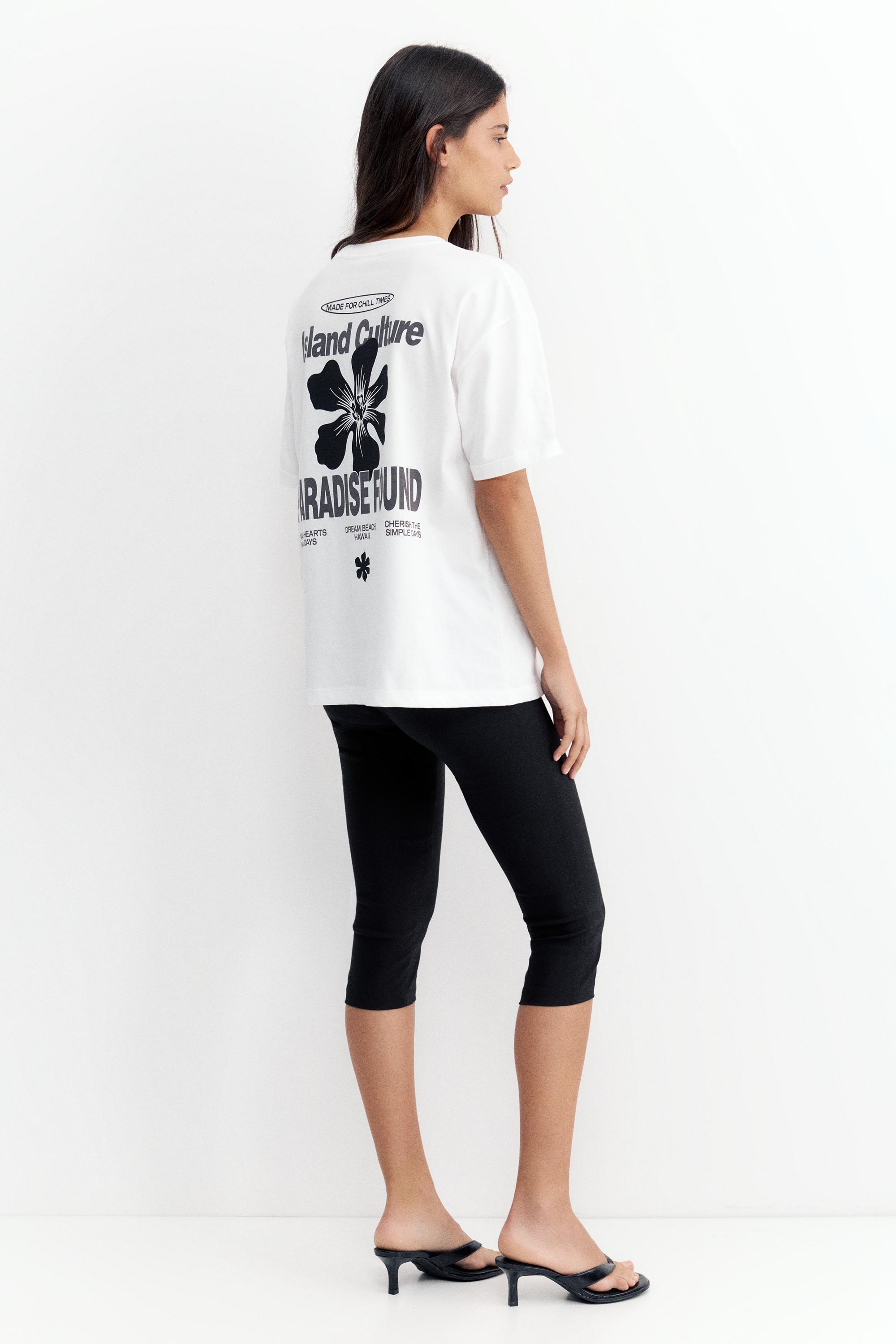 Oversize floral graphic T-shirt — Ice