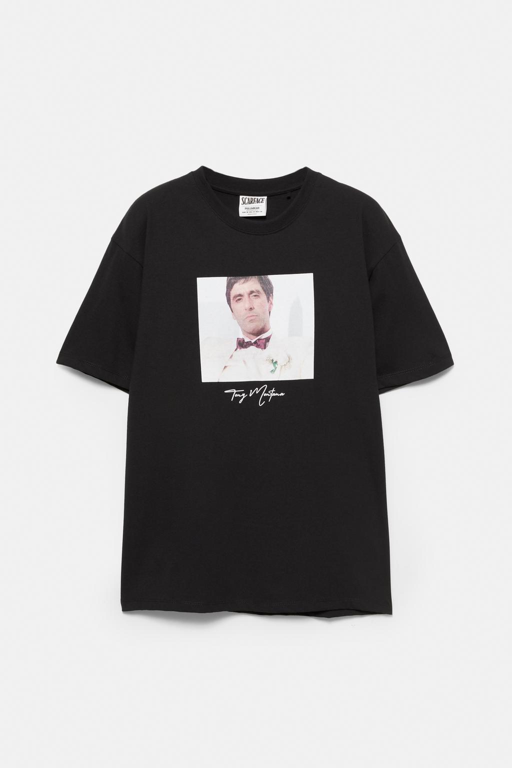 Maglietta nera Scarface PULL&BEAR