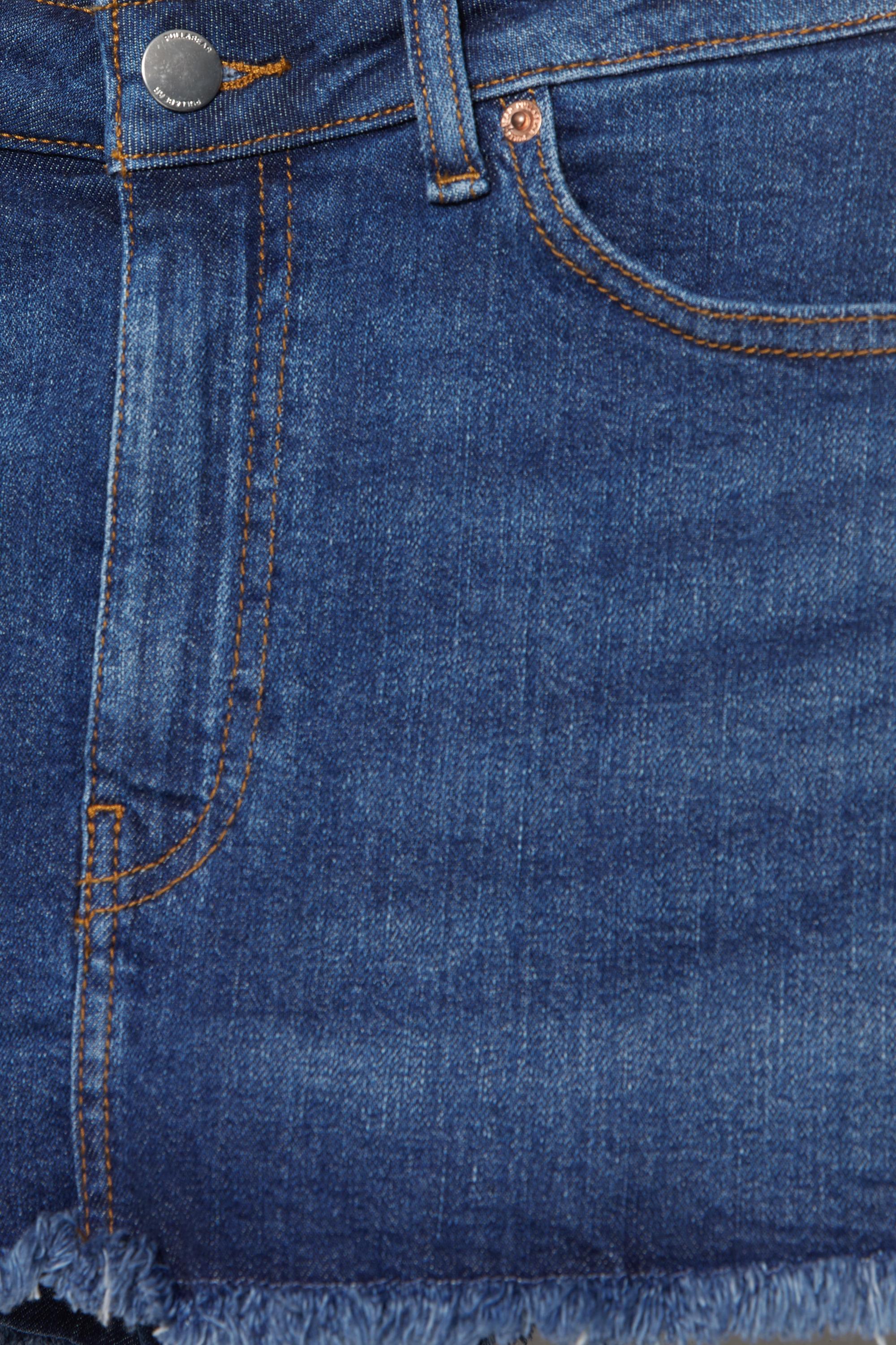 Denim skort — Dark blue