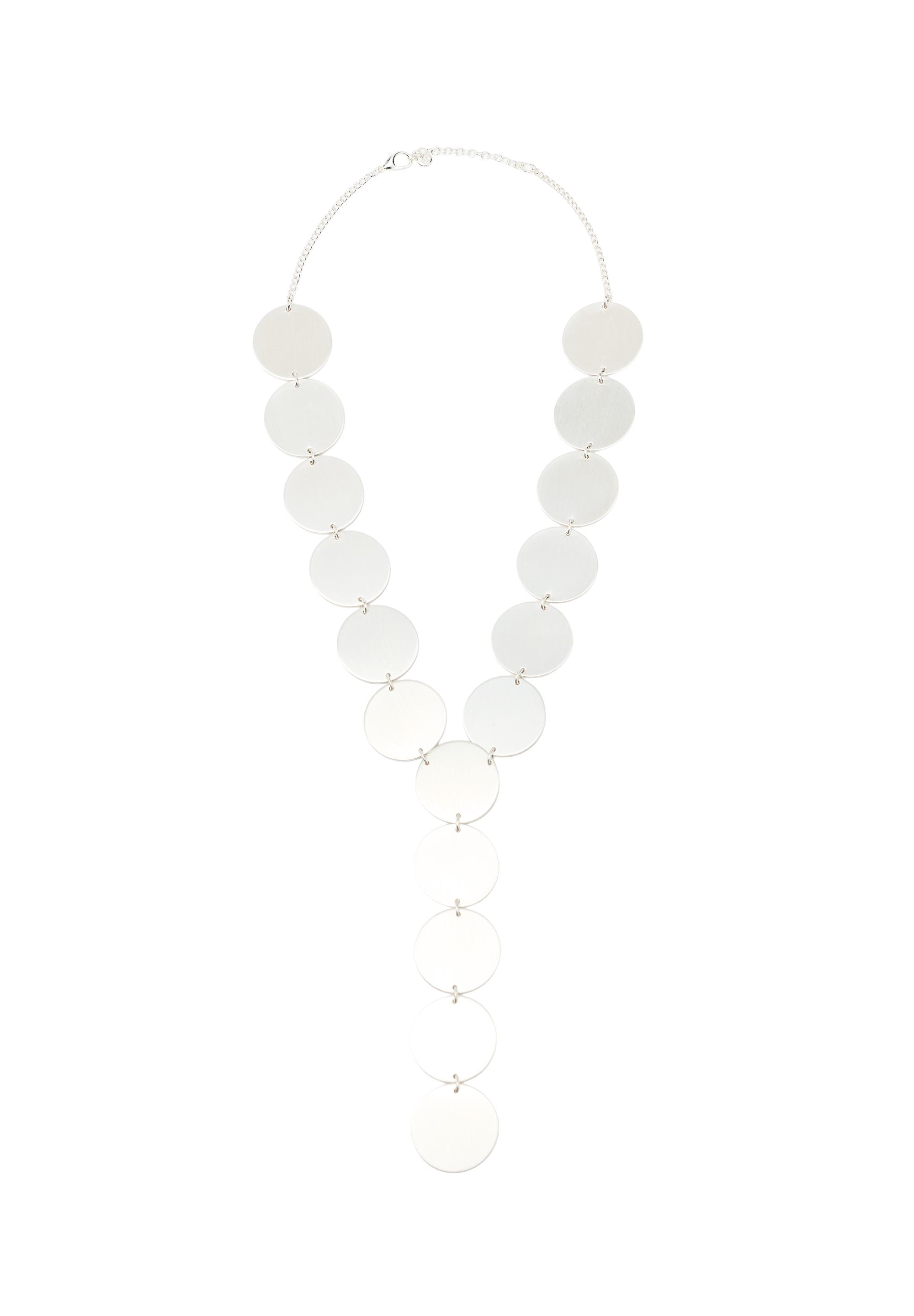 Circular lariat necklace — Silver