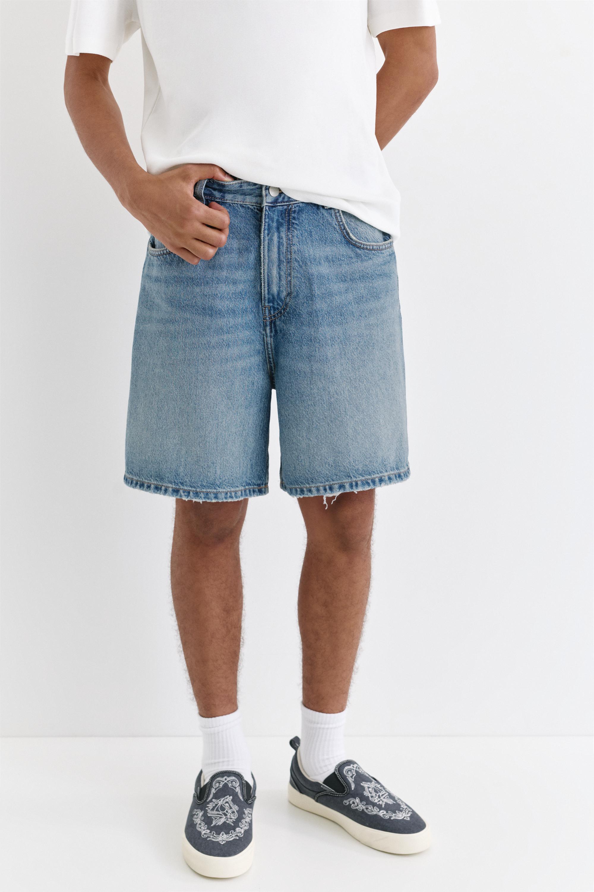 Denim Bermuda shorts — Medium blue
