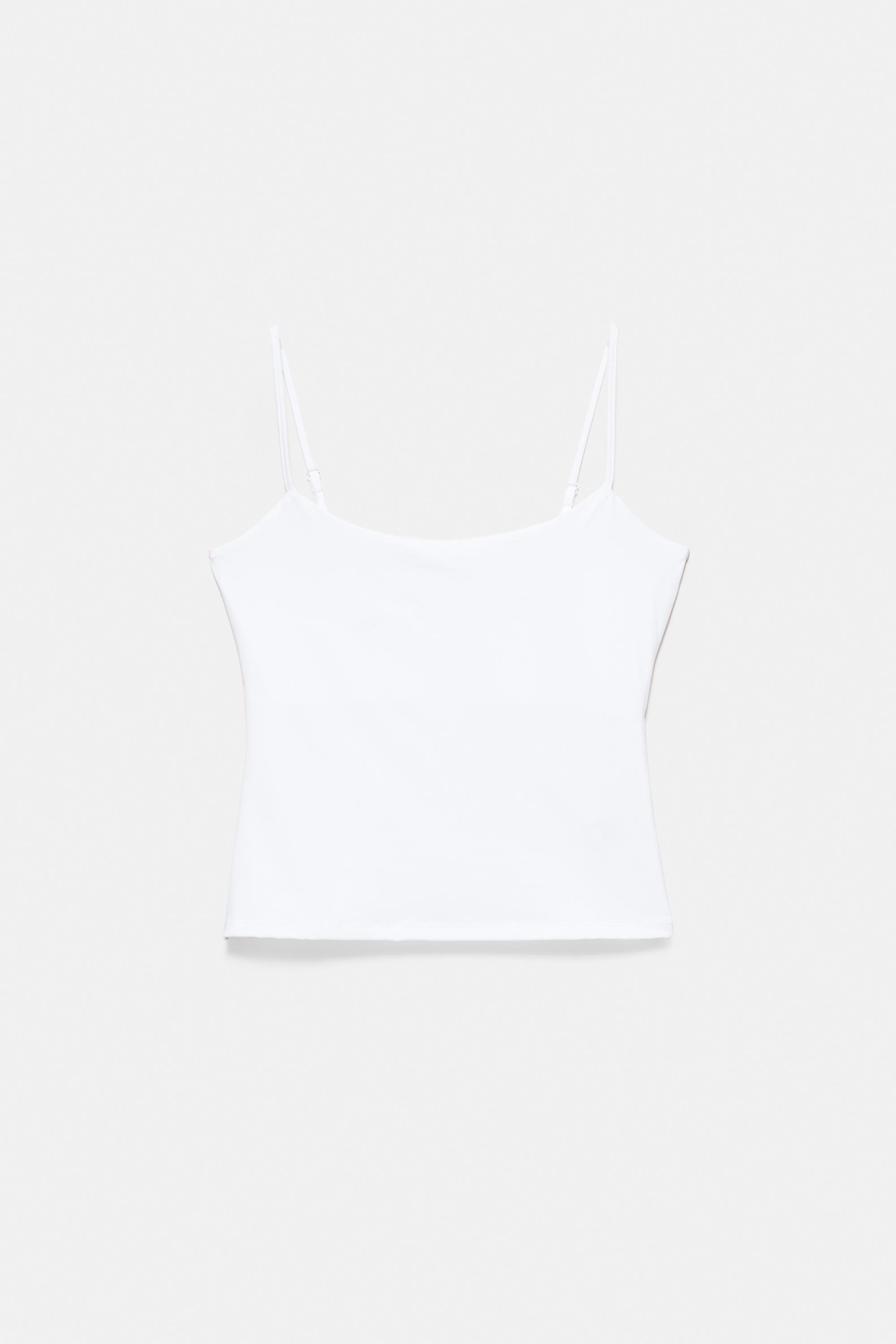 Basic top with adjustable straps — White