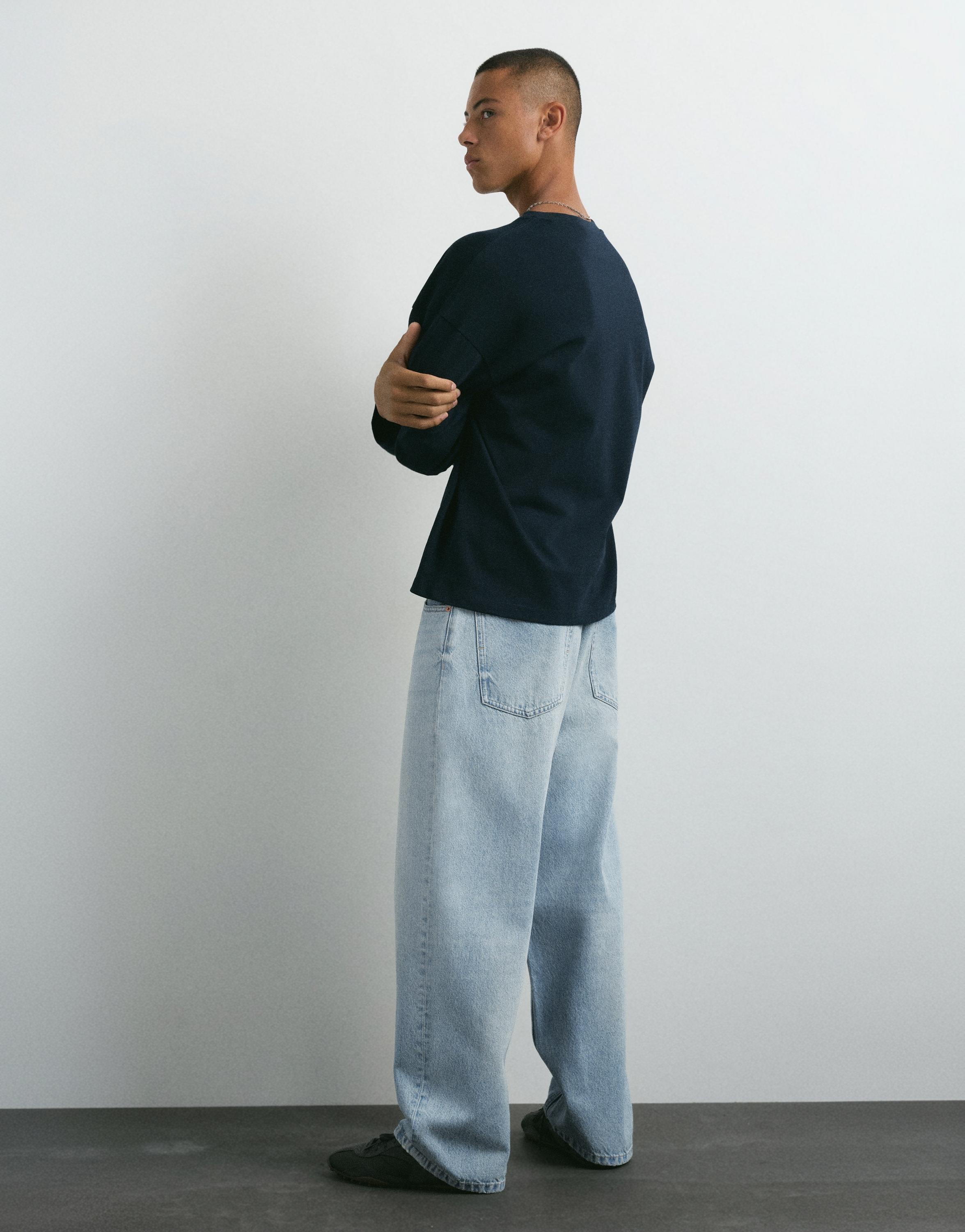 Relaxed baggy jeans — Pale indigo