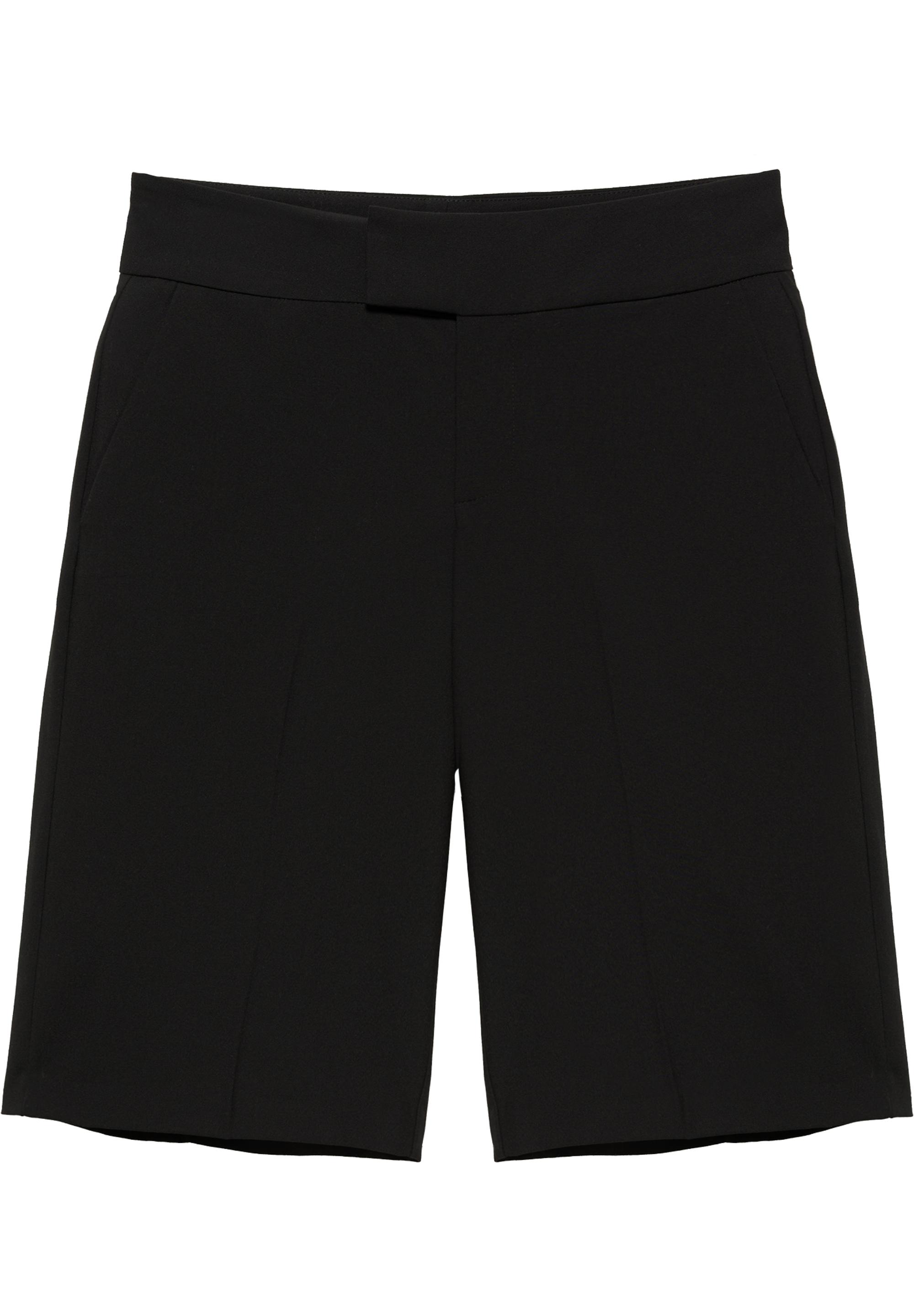Smart Bermuda shorts with pleats — Black