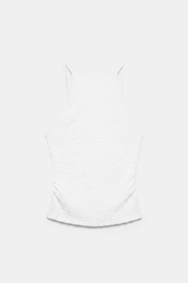 Textured halter top — Ice 7