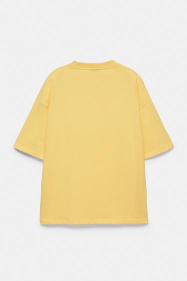 Relaxed fit embroidered T-shirt — Yellow 7