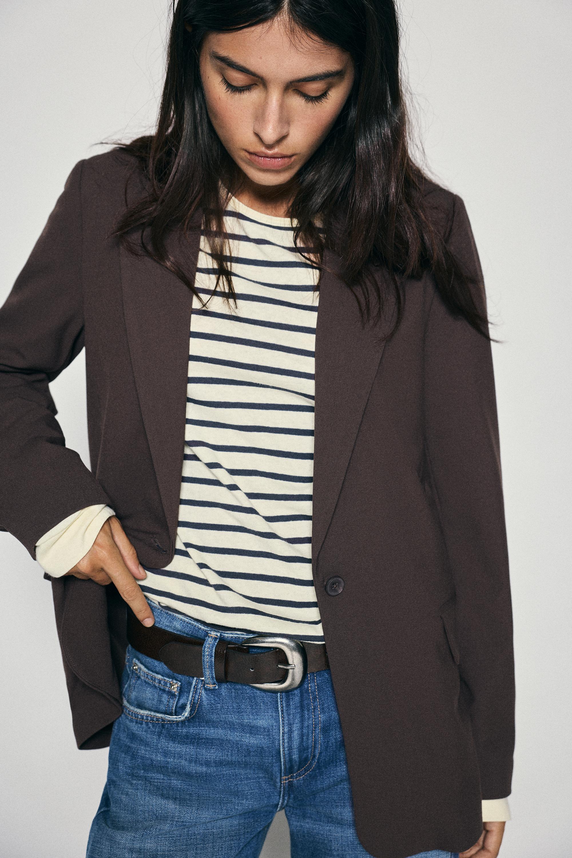 Basic blazer — Brown