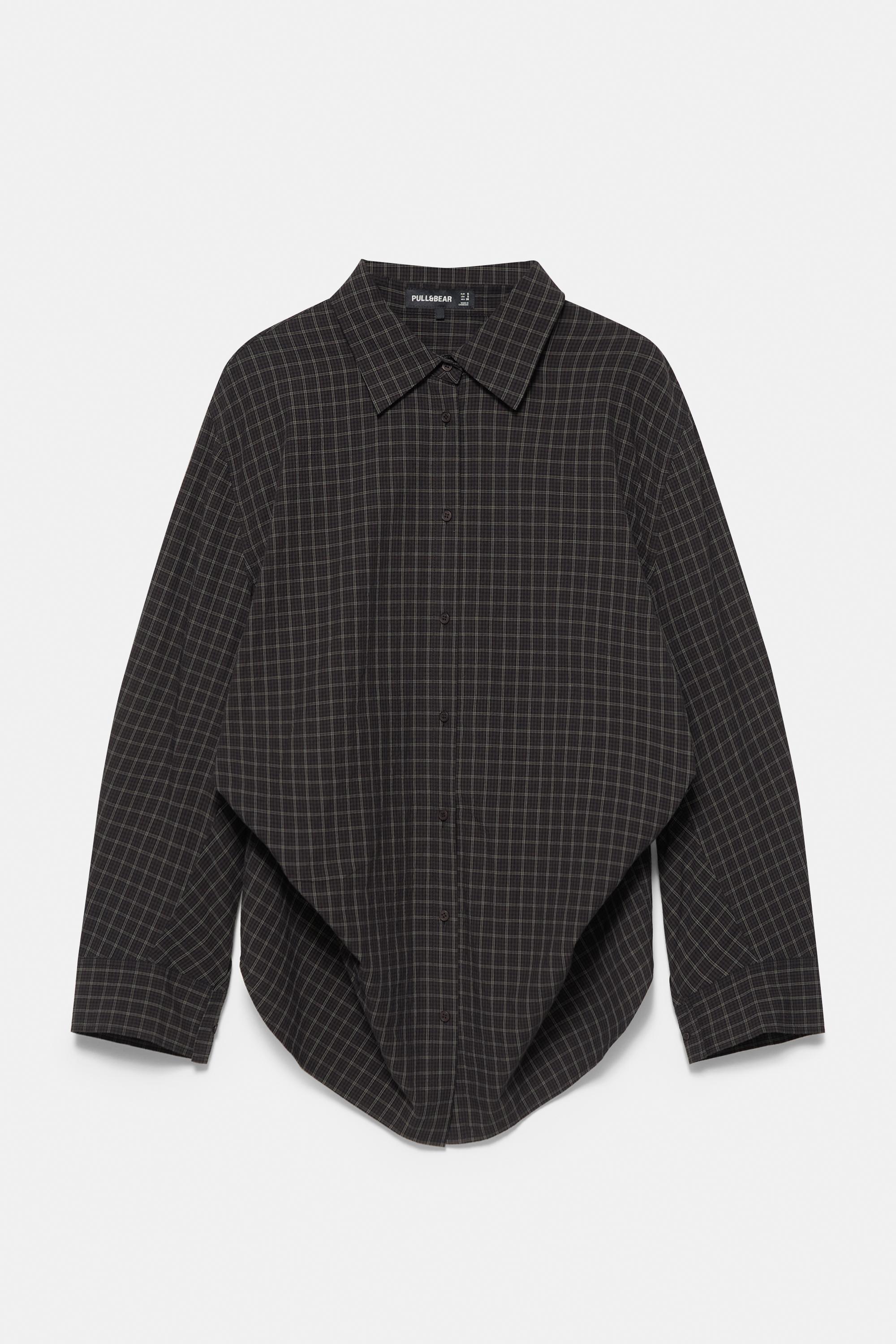 Pull&Bear Oversize kareli gömlek