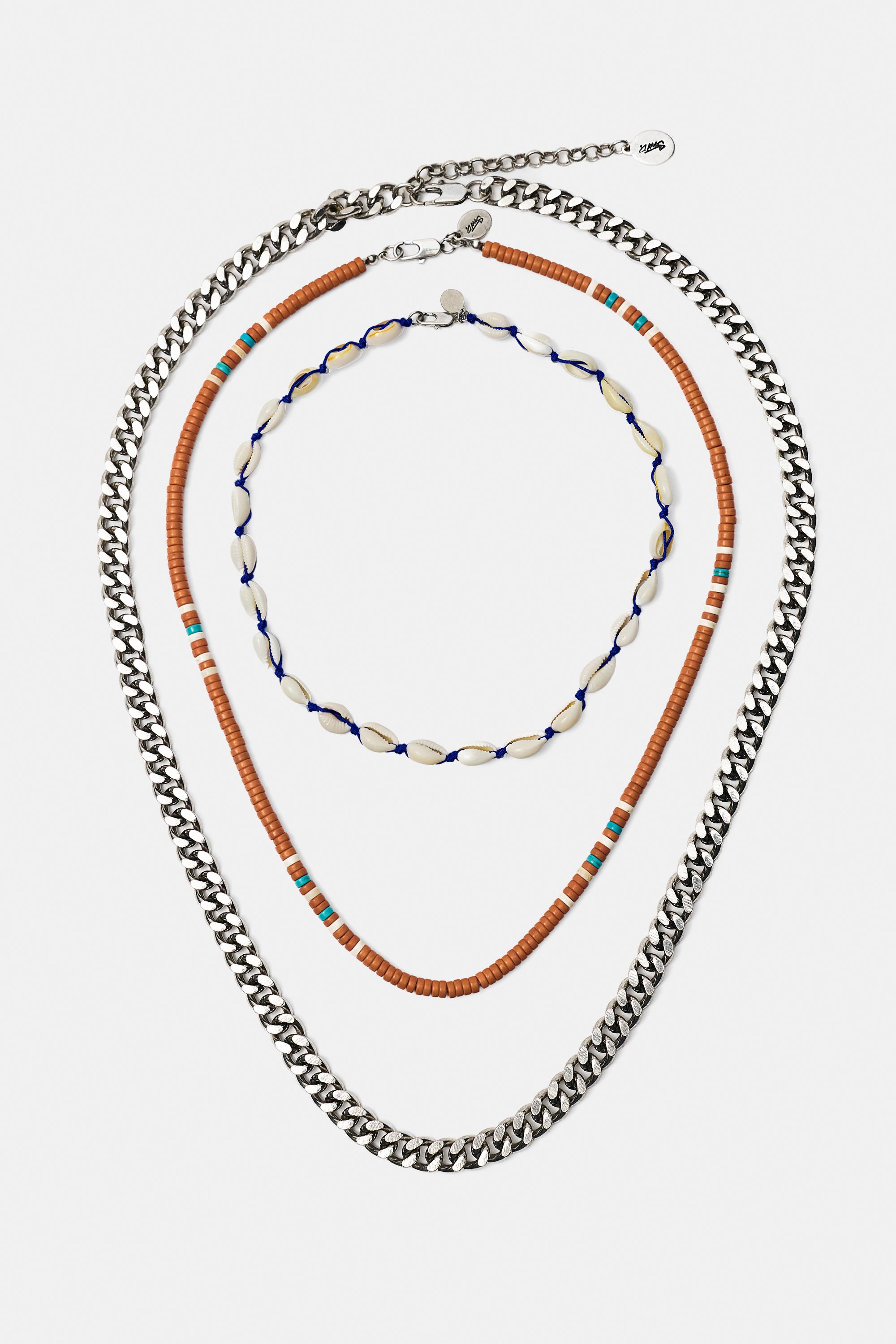 3-pack of shell and bead necklaces — Others