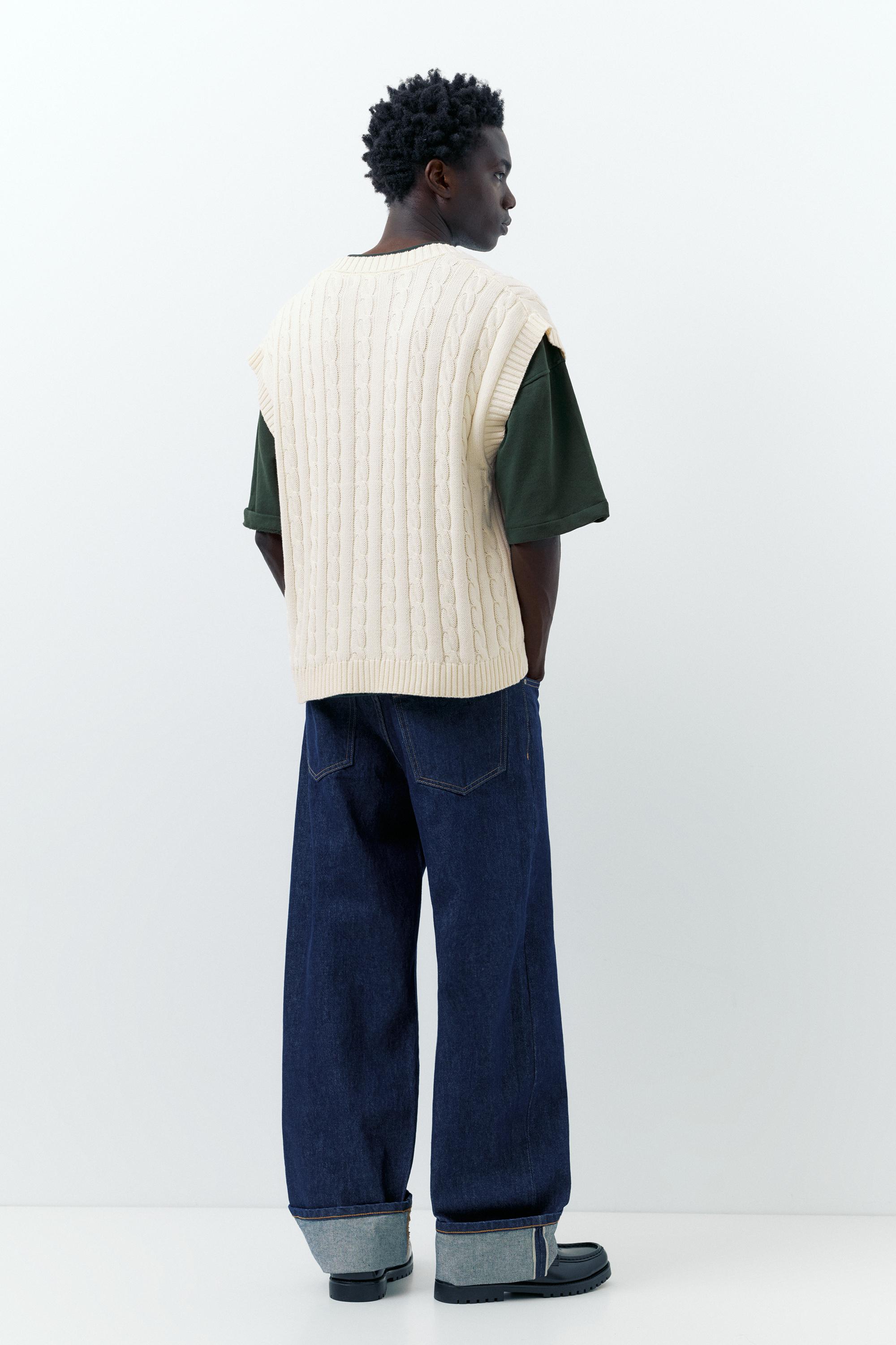 Cable-knit vest — Off white