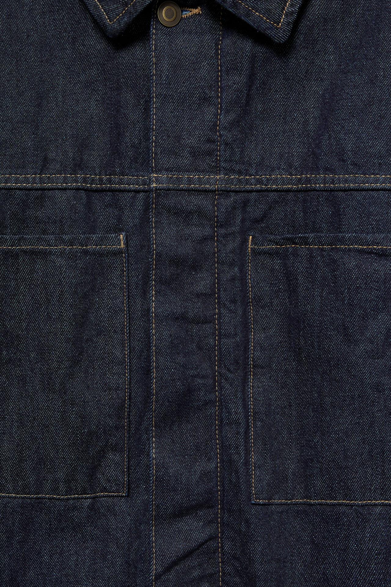 Denim jacket with pockets — Navy