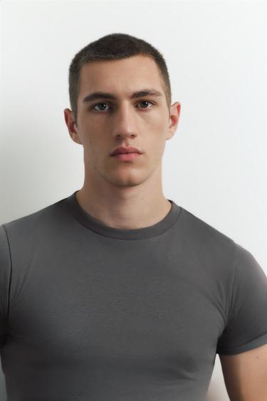 Muscle fit T-shirt — Dark grey 3