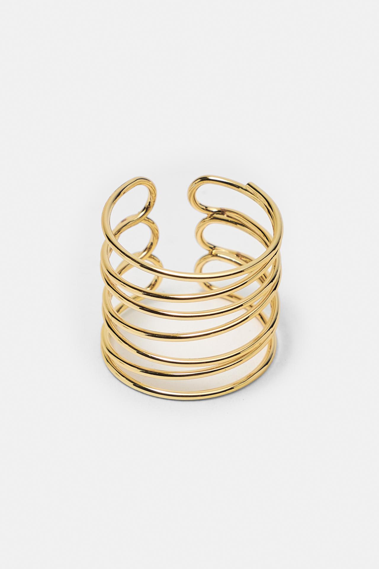 Pack of 3 crossover rings — Gold
