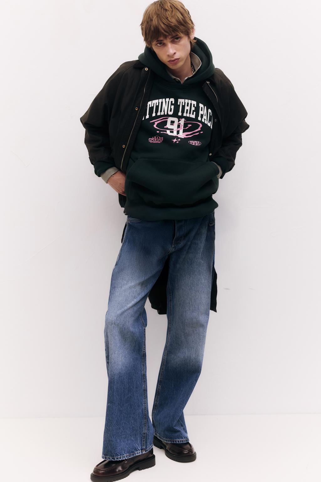 Felpa con cappuccio e grafica 91 PULL&BEAR