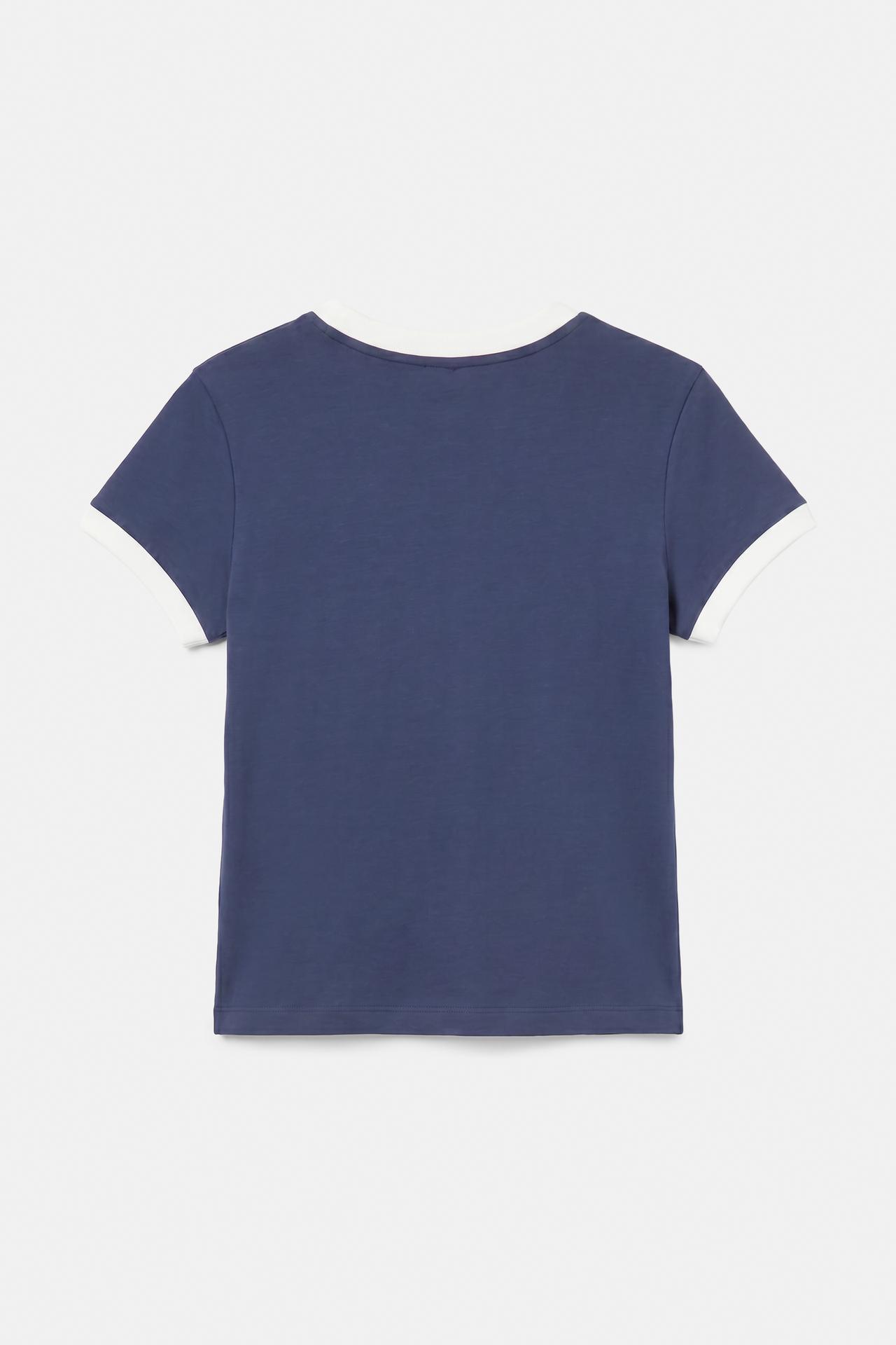 Slim fit France graphic T-shirt — Navy