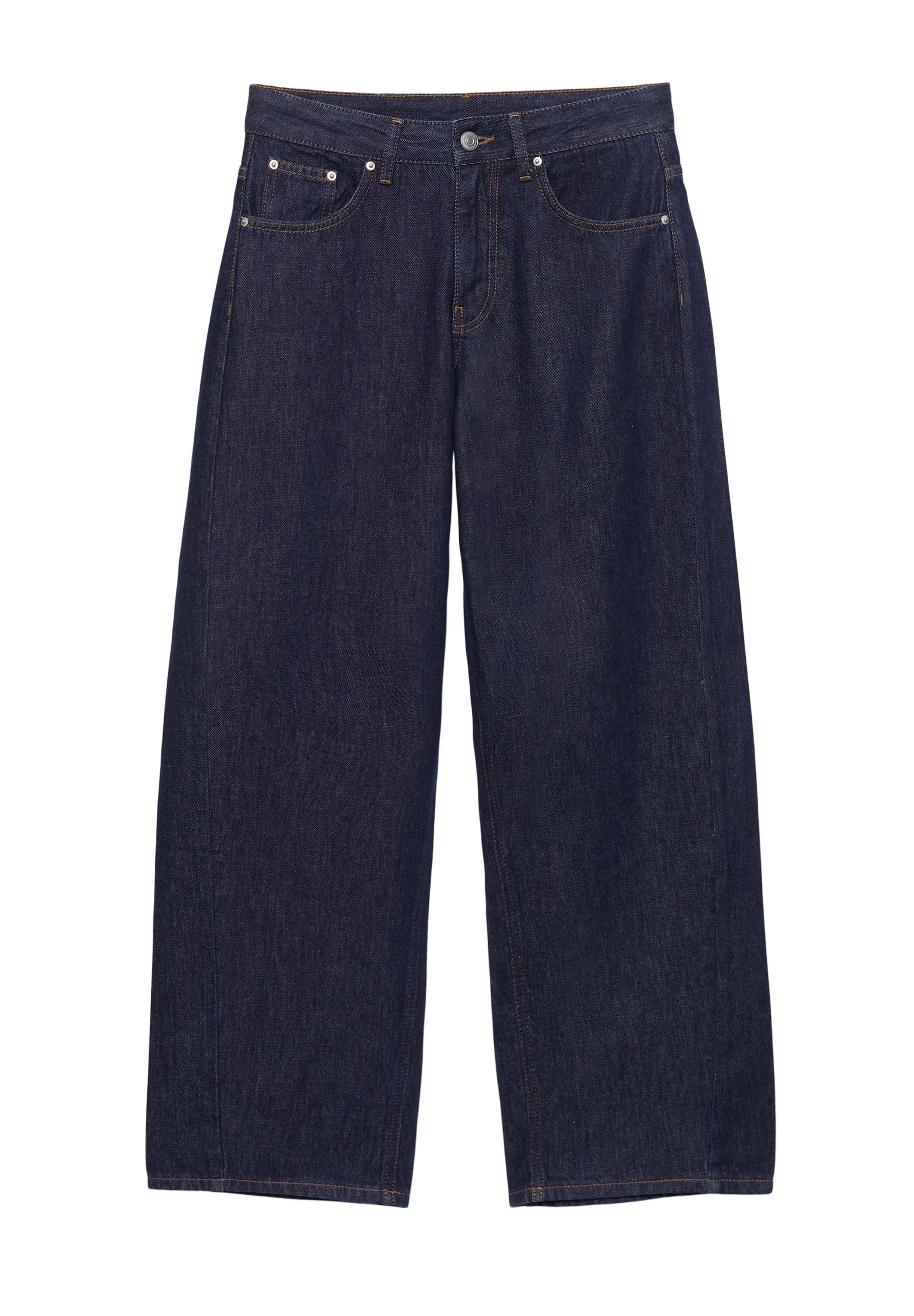Low-rise barrel jeans — Navy